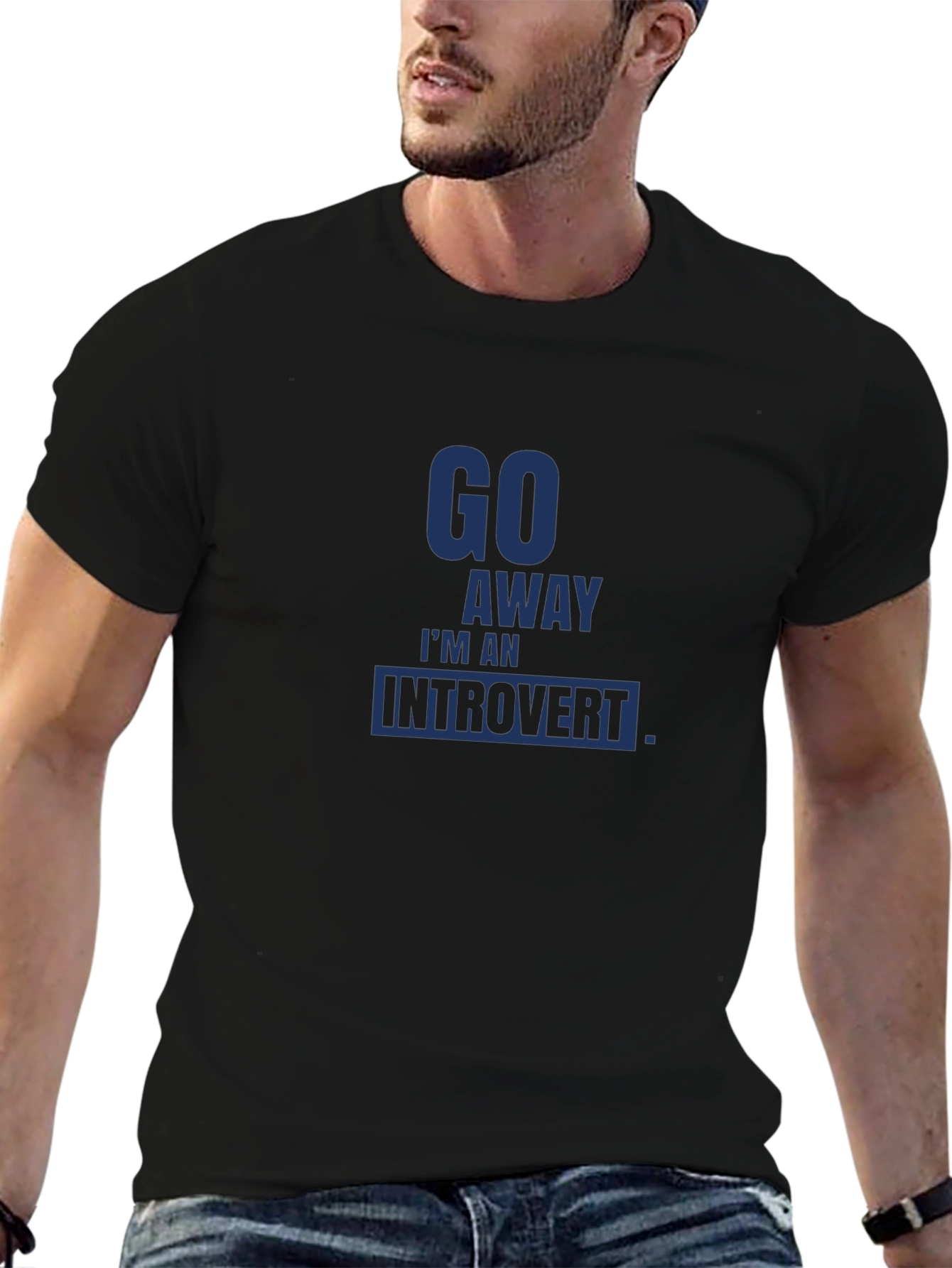 Introvert Statement Tee - Go Away Im An Introvert