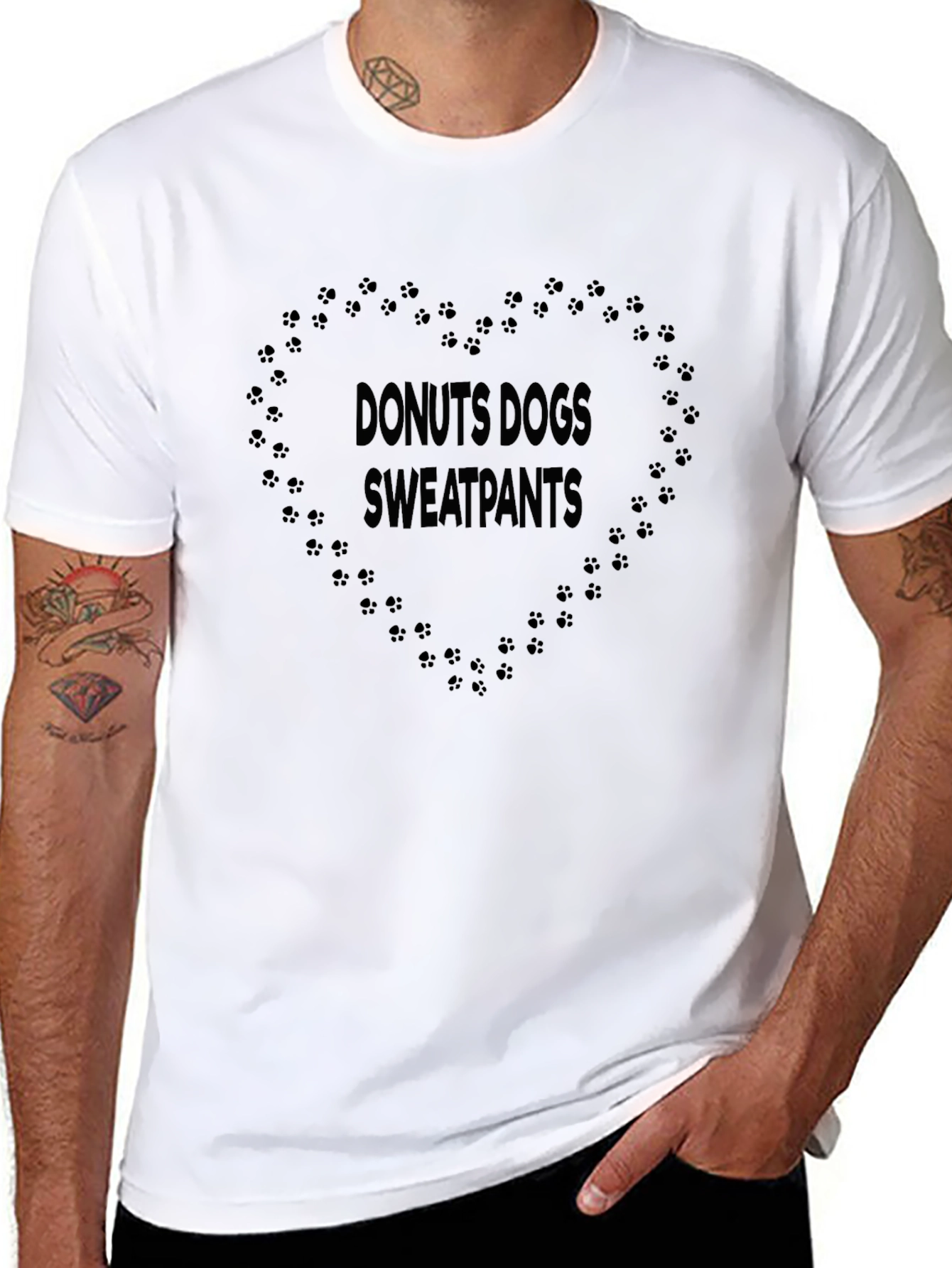 Donuts Dogs Sweatpants Graphic T-Shirt
