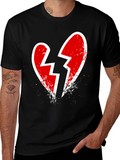 Broken Heart Graphic Tee - Edgy Casual Style