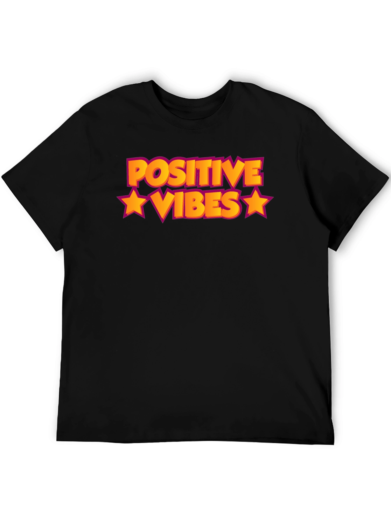 Positive Vibes Graphic Tee - Black
