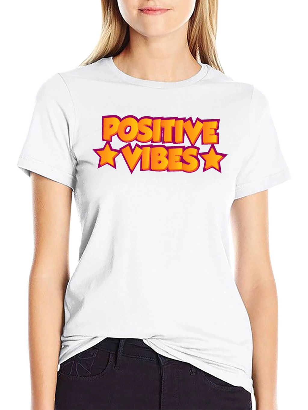 Positive Vibes Graphic Tee - Black