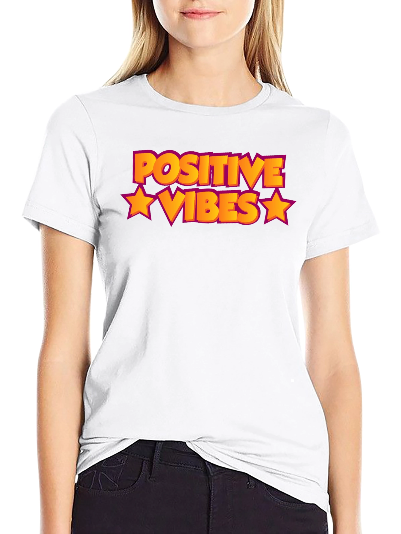 Positive Vibes Graphic Tee - Black
