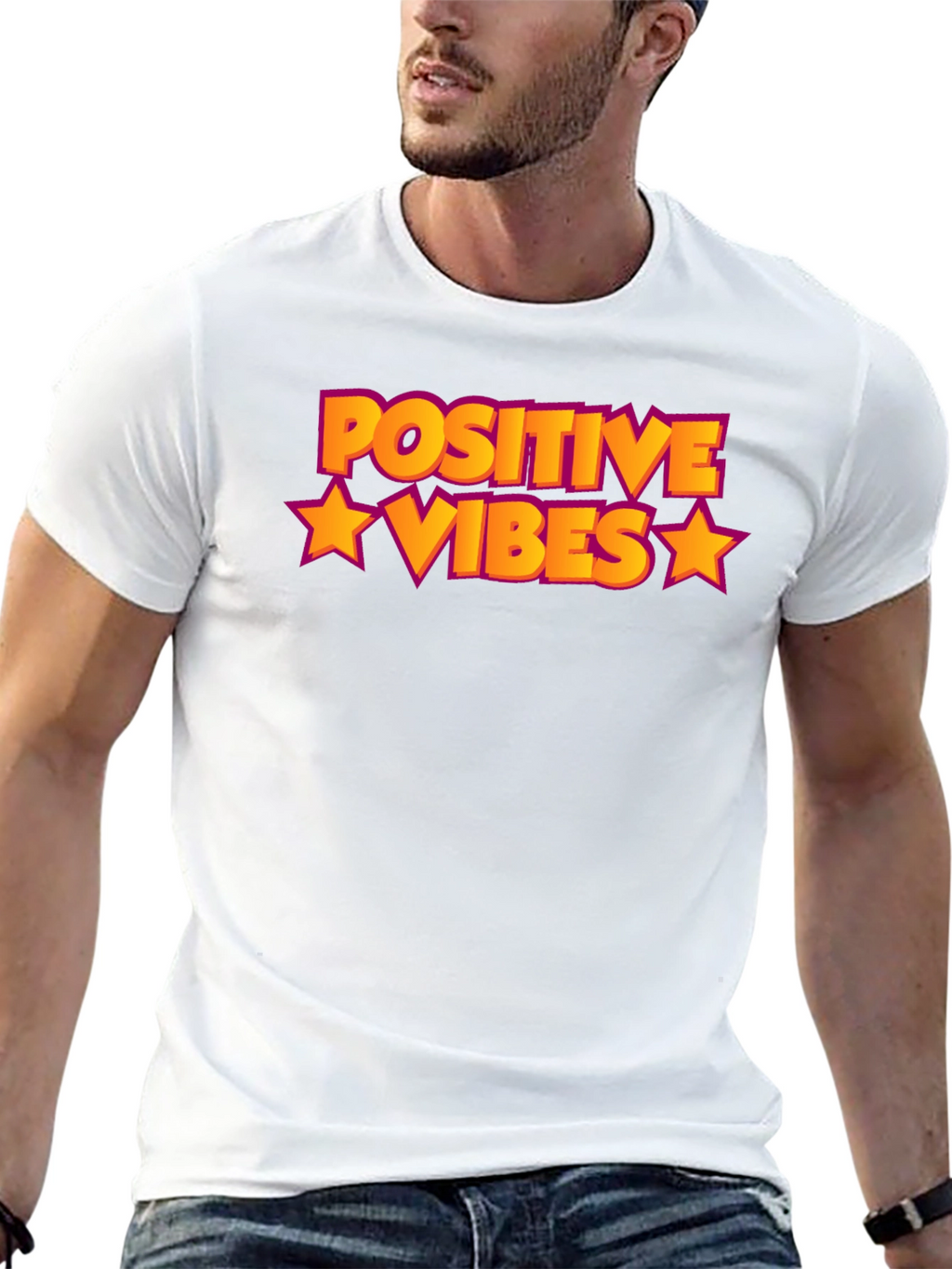 Positive Vibes Graphic Tee - Black