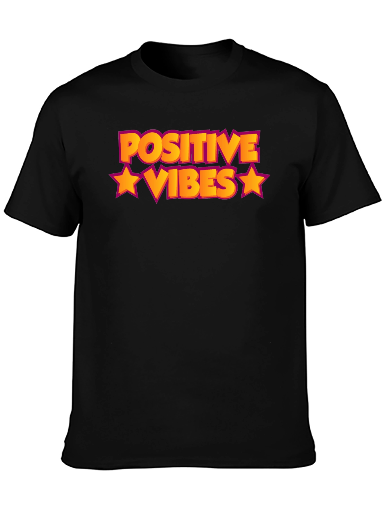 Positive Vibes Graphic Tee - Black