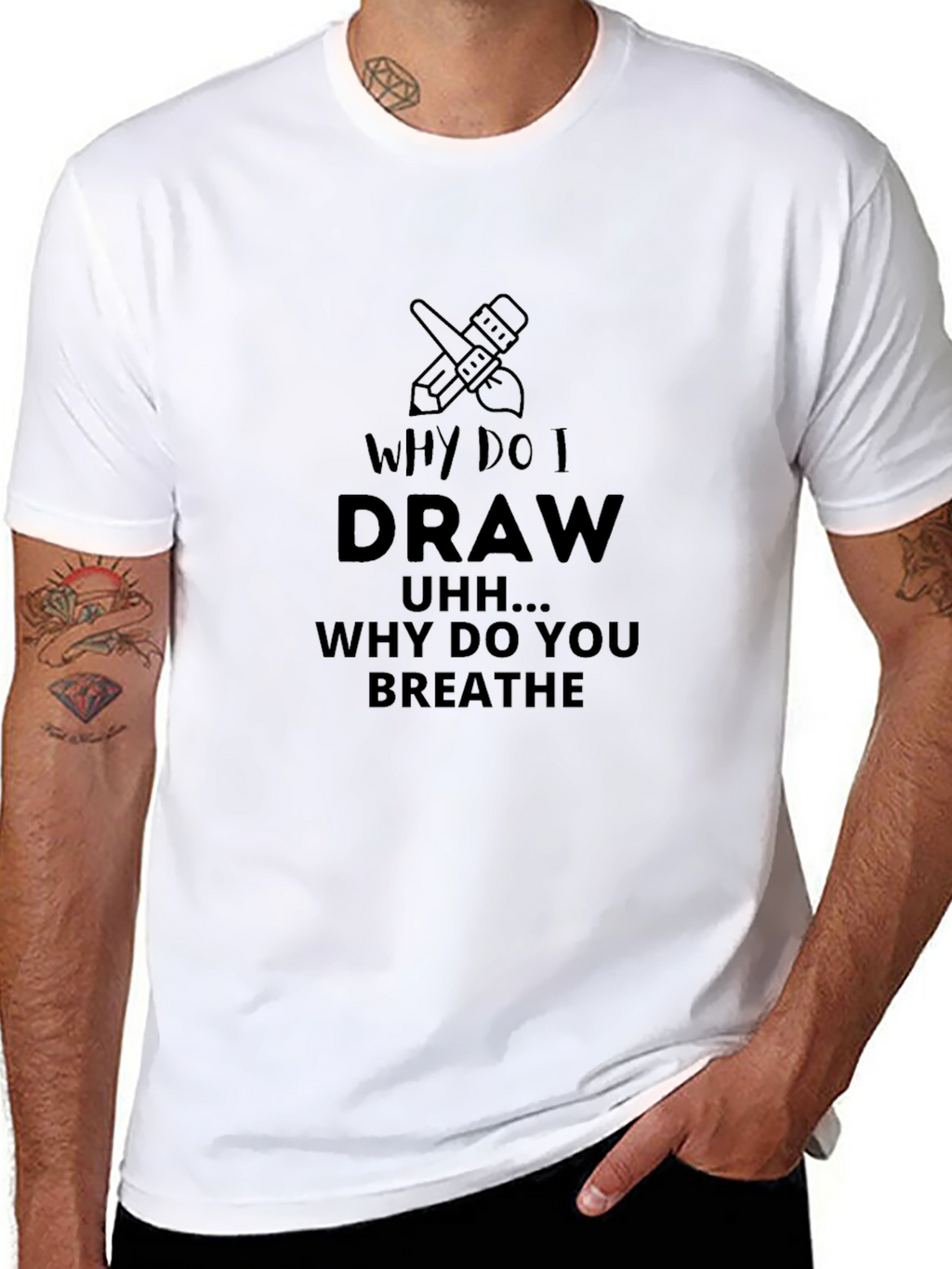 Why Do I Draw T-Shirt - Artists Statement Tee