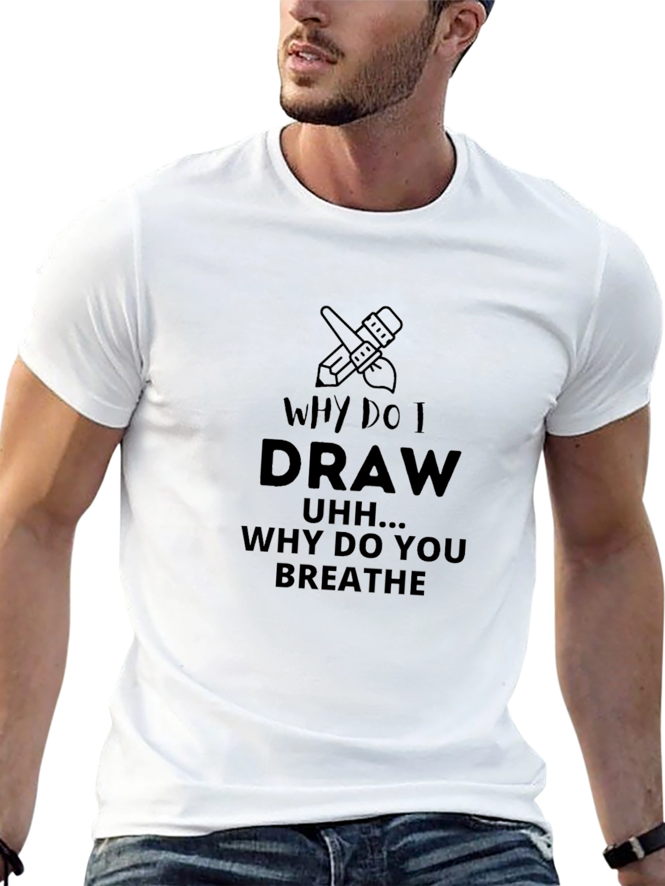 Why Do I Draw T-Shirt - Artists Statement Tee