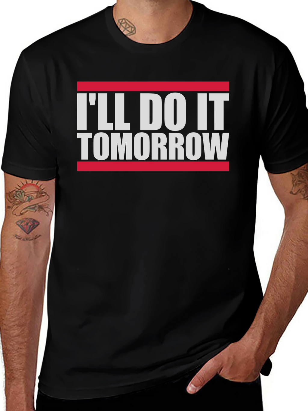 Funny Ill Do It Tomorrow Slogan Tee