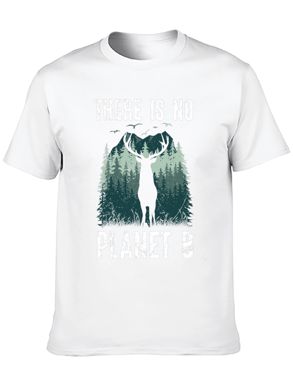 Eco-Friendly There Is No Planet B Deer Graphic T-Shirt