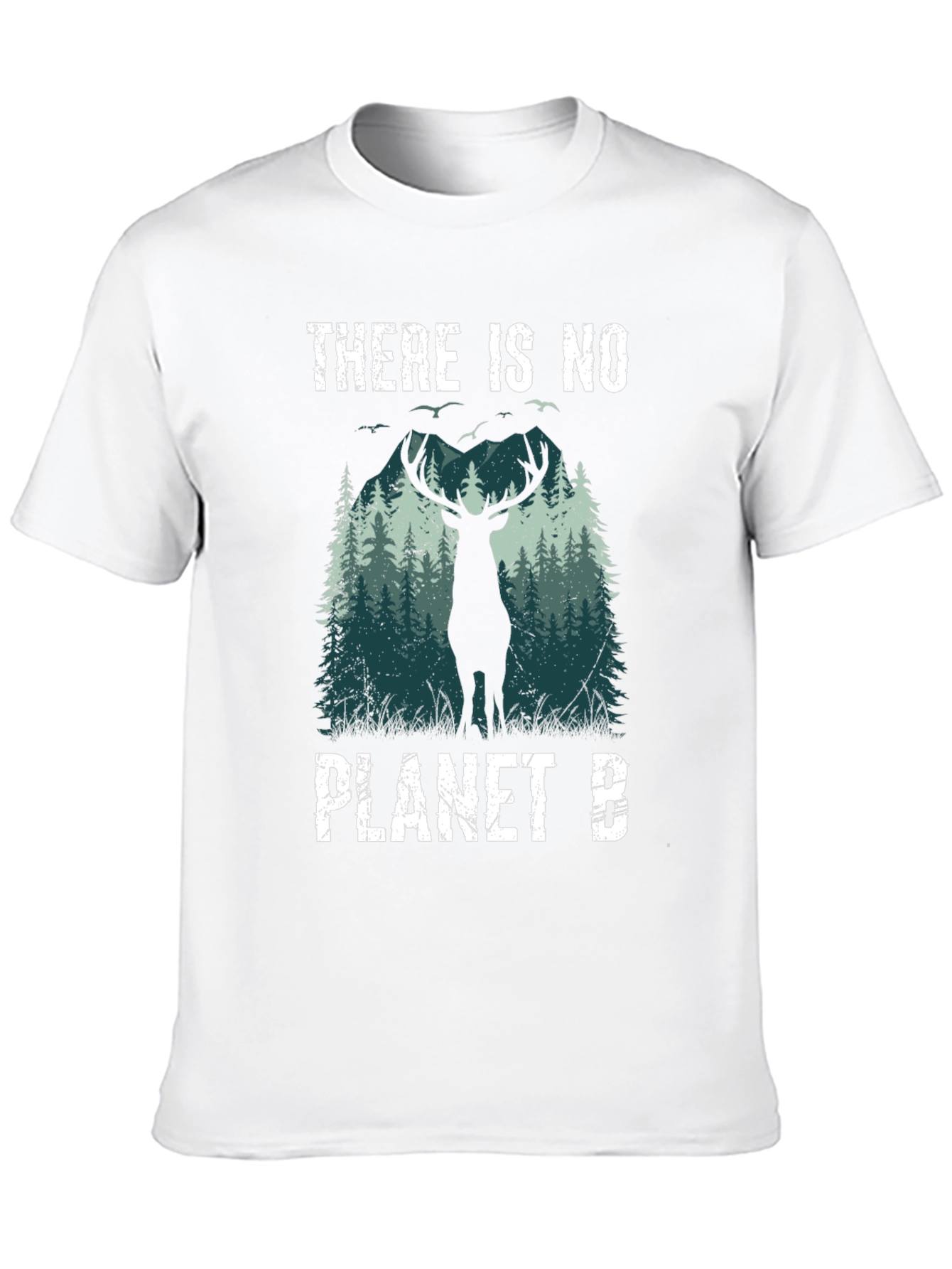 Eco-Friendly There Is No Planet B Deer Graphic T-Shirt