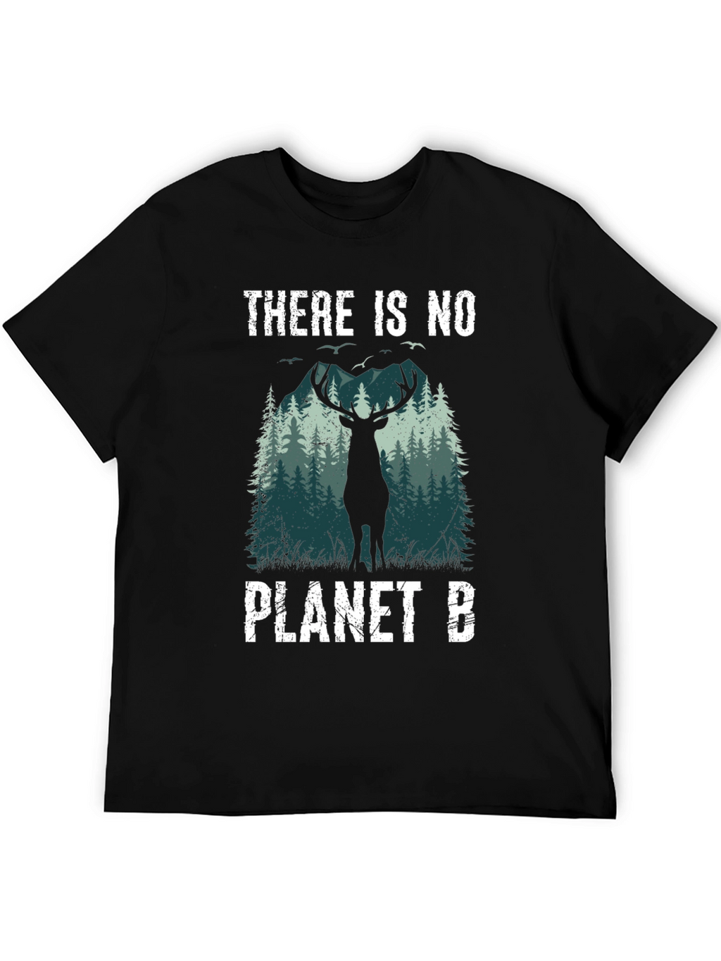 Eco-Friendly There Is No Planet B Deer Graphic T-Shirt
