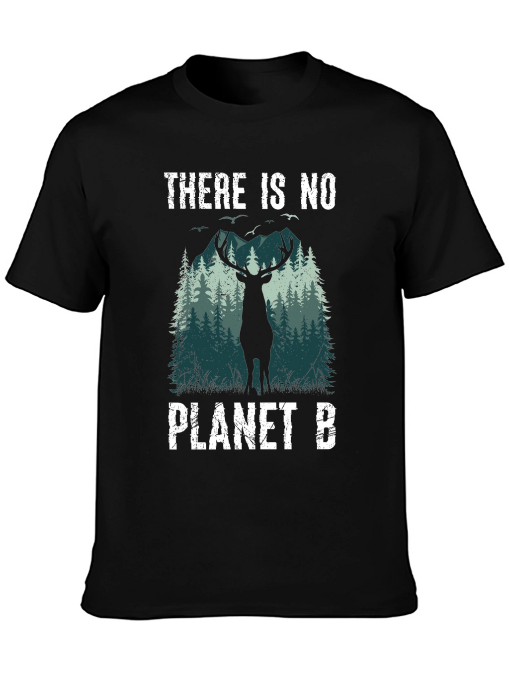 Eco-Friendly There Is No Planet B Deer Graphic T-Shirt