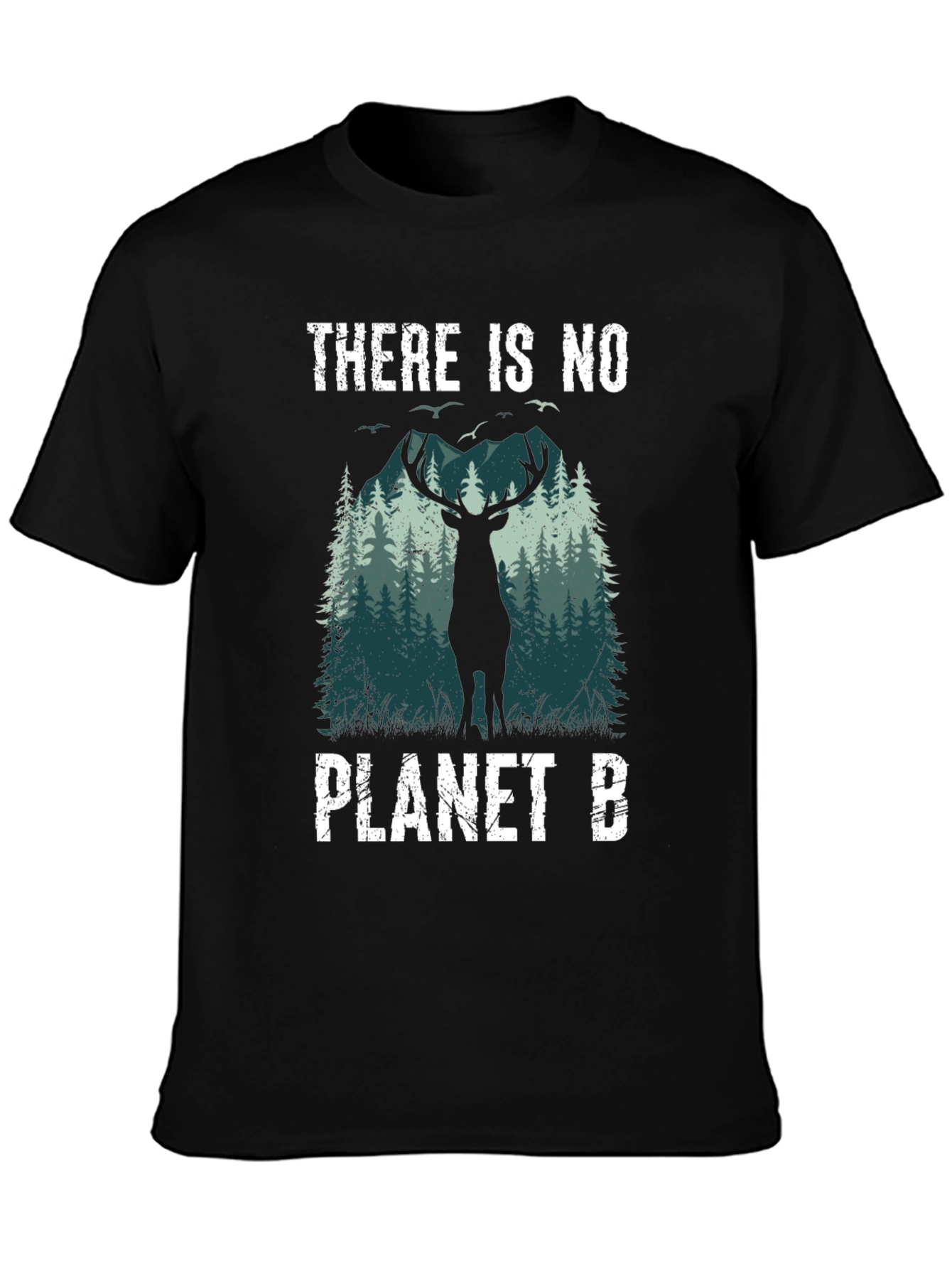 Eco-Friendly There Is No Planet B Deer Graphic T-Shirt