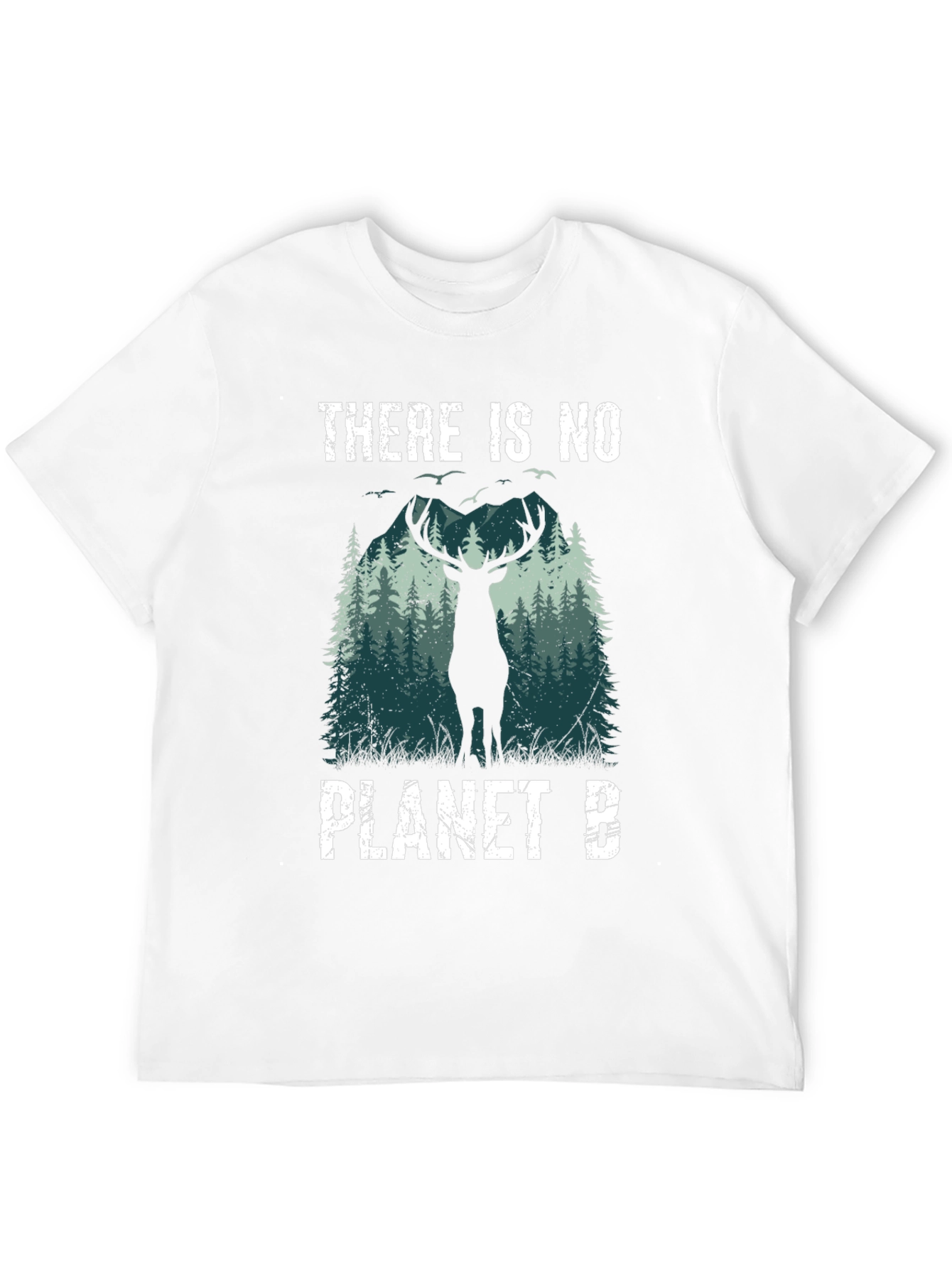 Eco-Friendly There Is No Planet B Deer Graphic T-Shirt