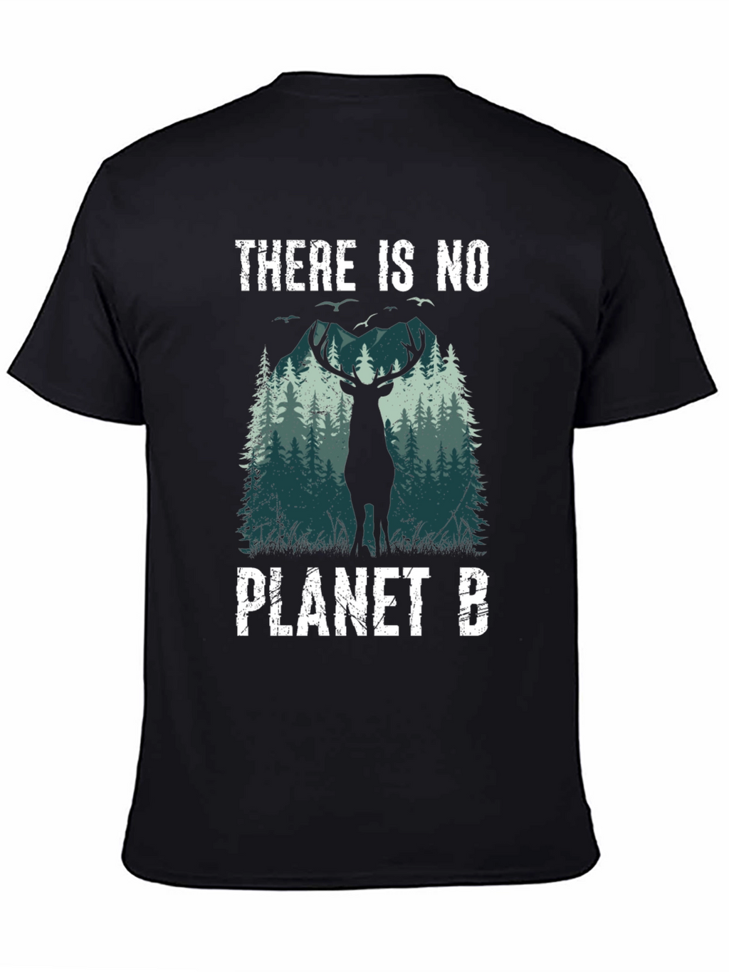 Eco-Friendly There Is No Planet B Deer Graphic T-Shirt