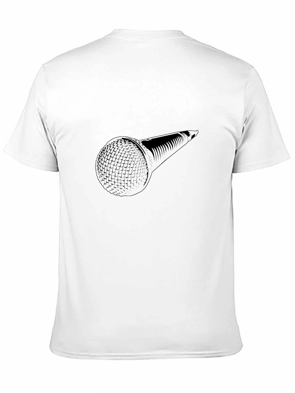 Retro Microphone Black T-Shirt