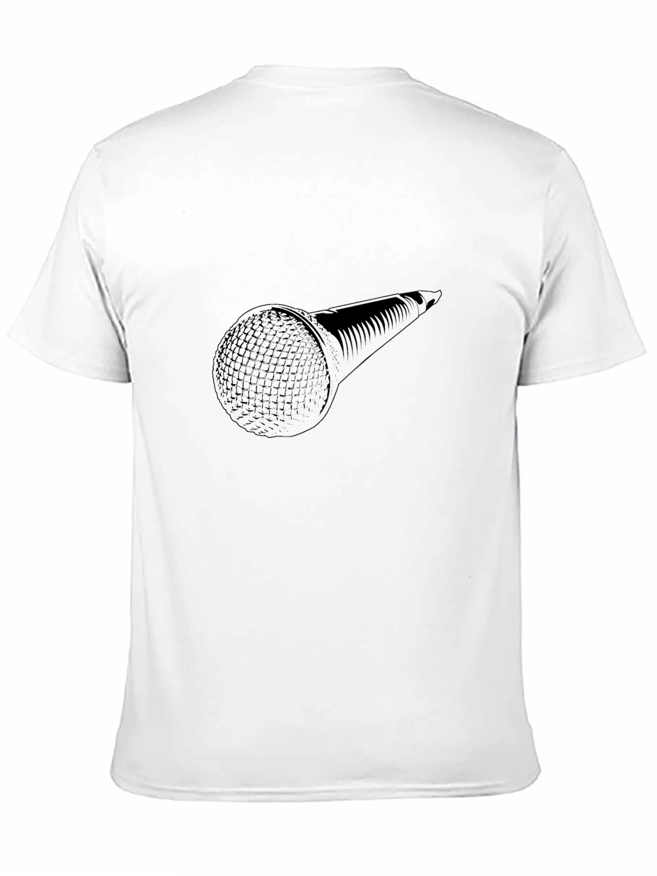 Retro Microphone Black T-Shirt