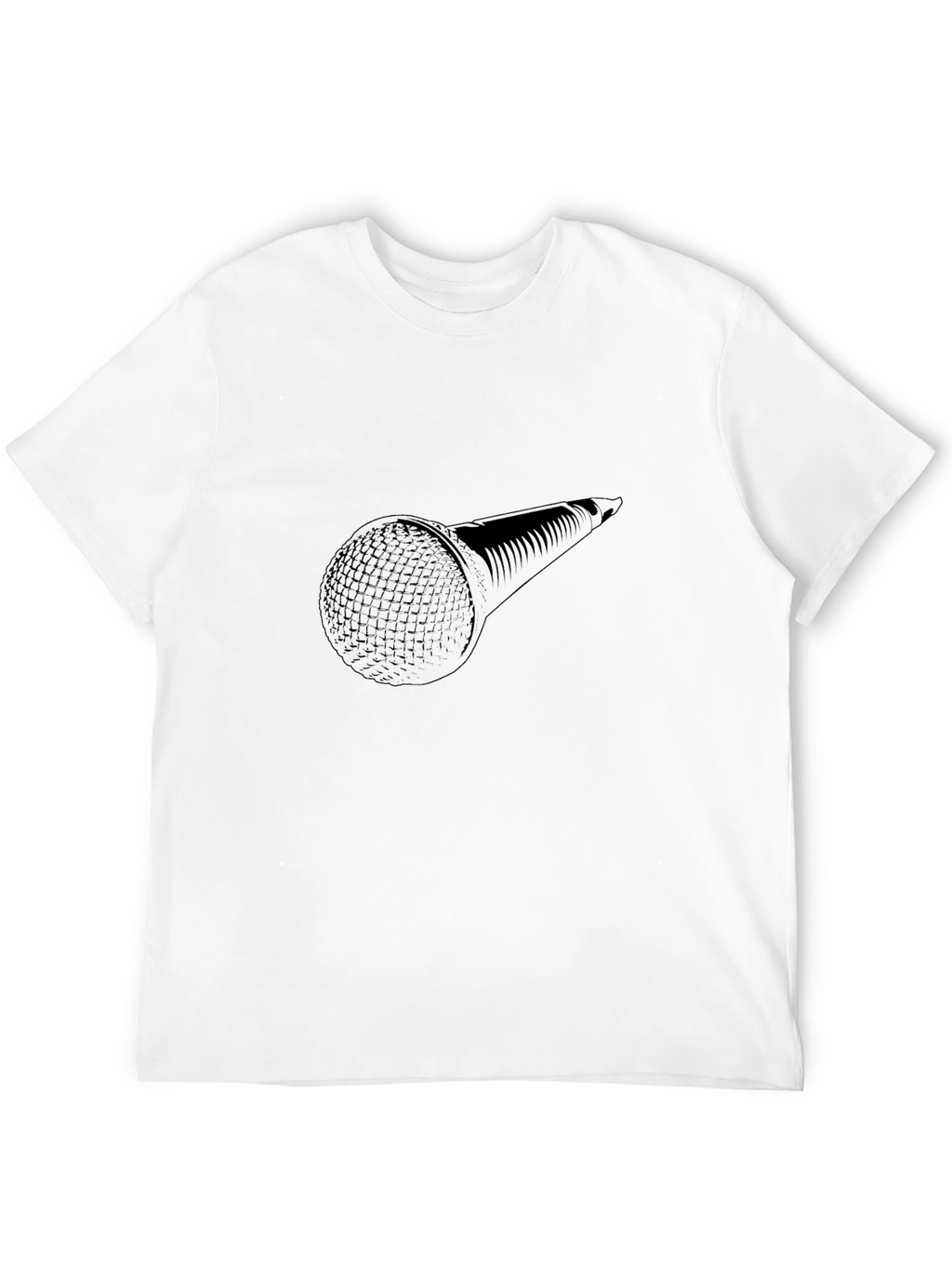 Retro Microphone Black T-Shirt
