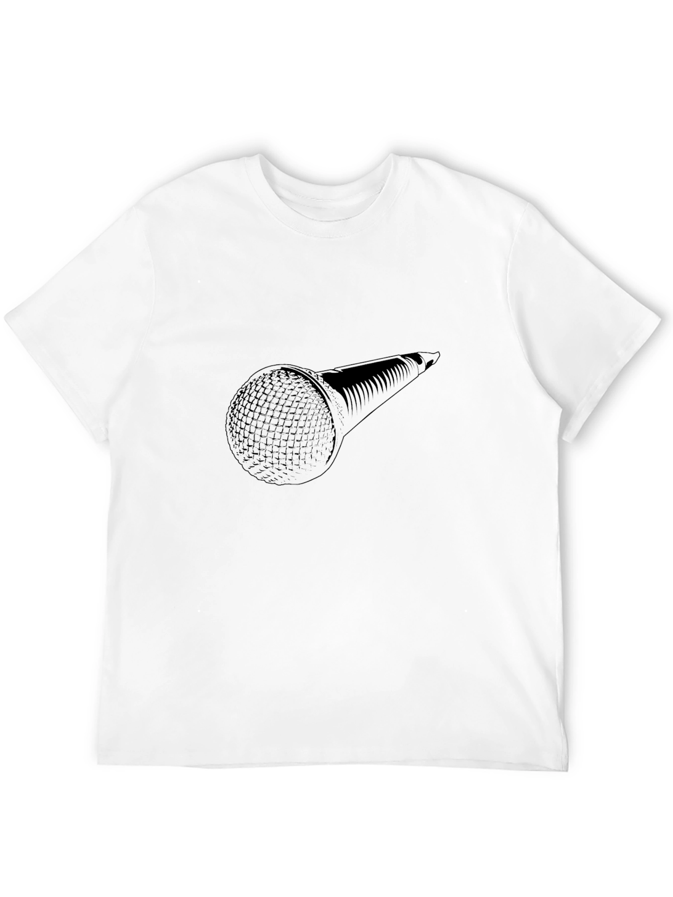 Retro Microphone Black T-Shirt