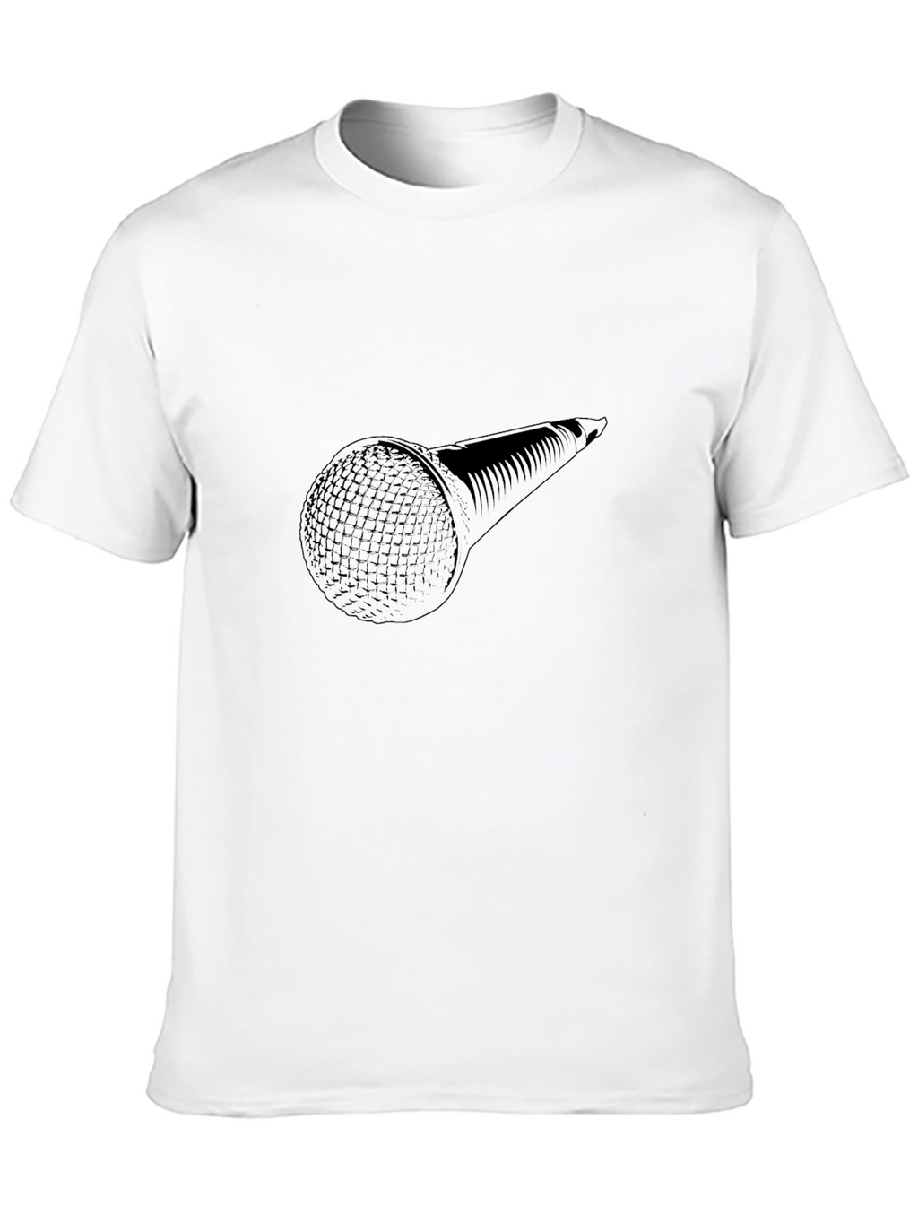 Retro Microphone Black T-Shirt