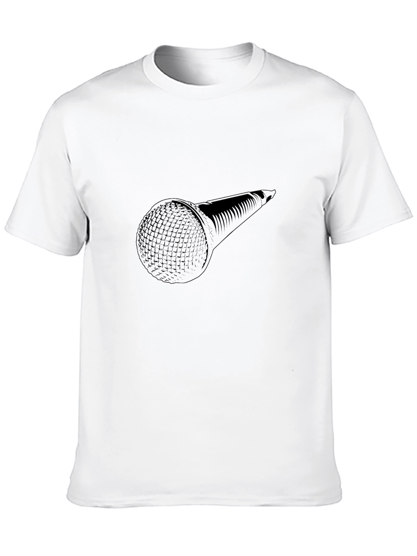 Retro Microphone Black T-Shirt