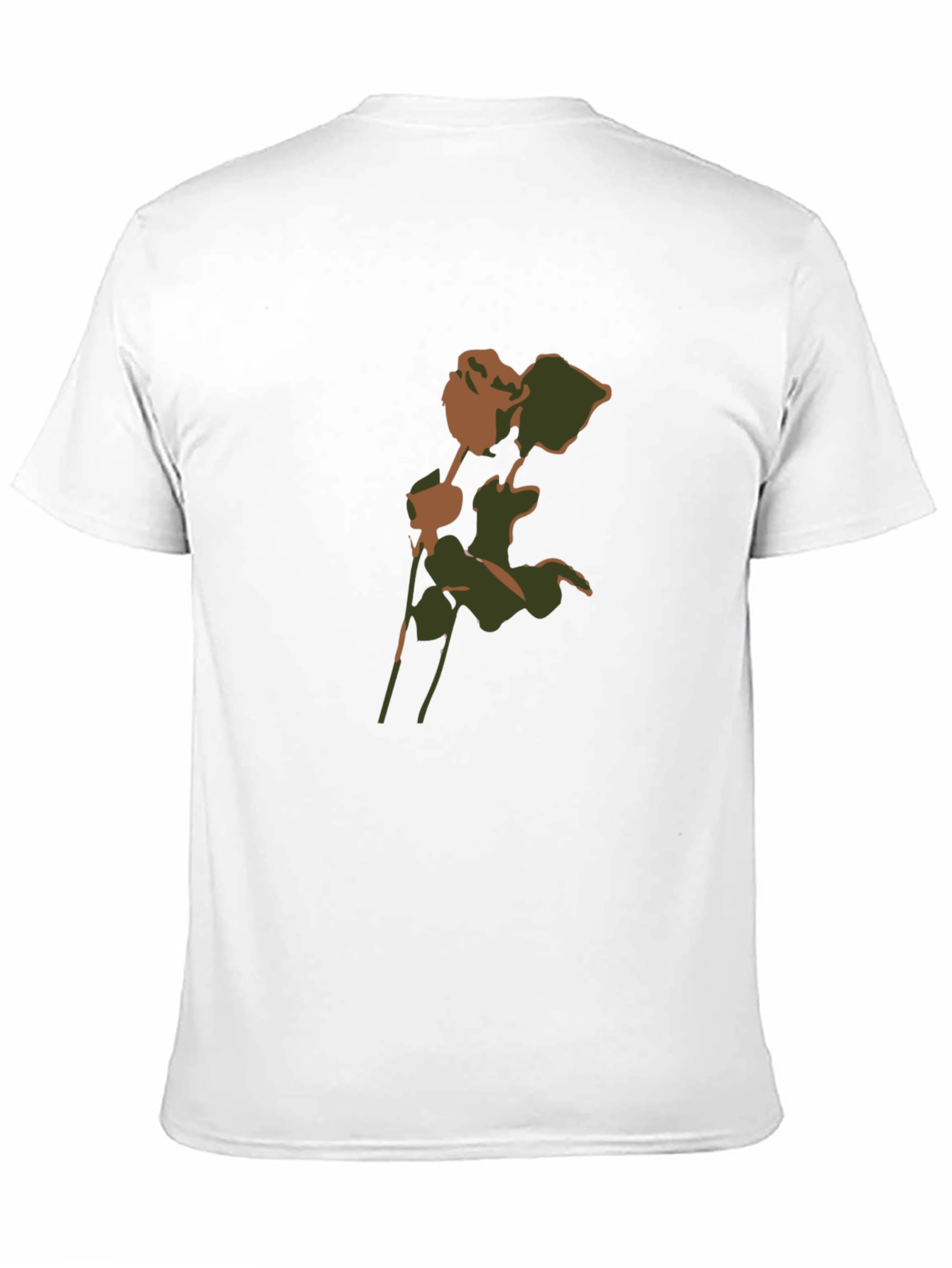 Camouflage Rose Graphic T-Shirt - Modern Casual Style