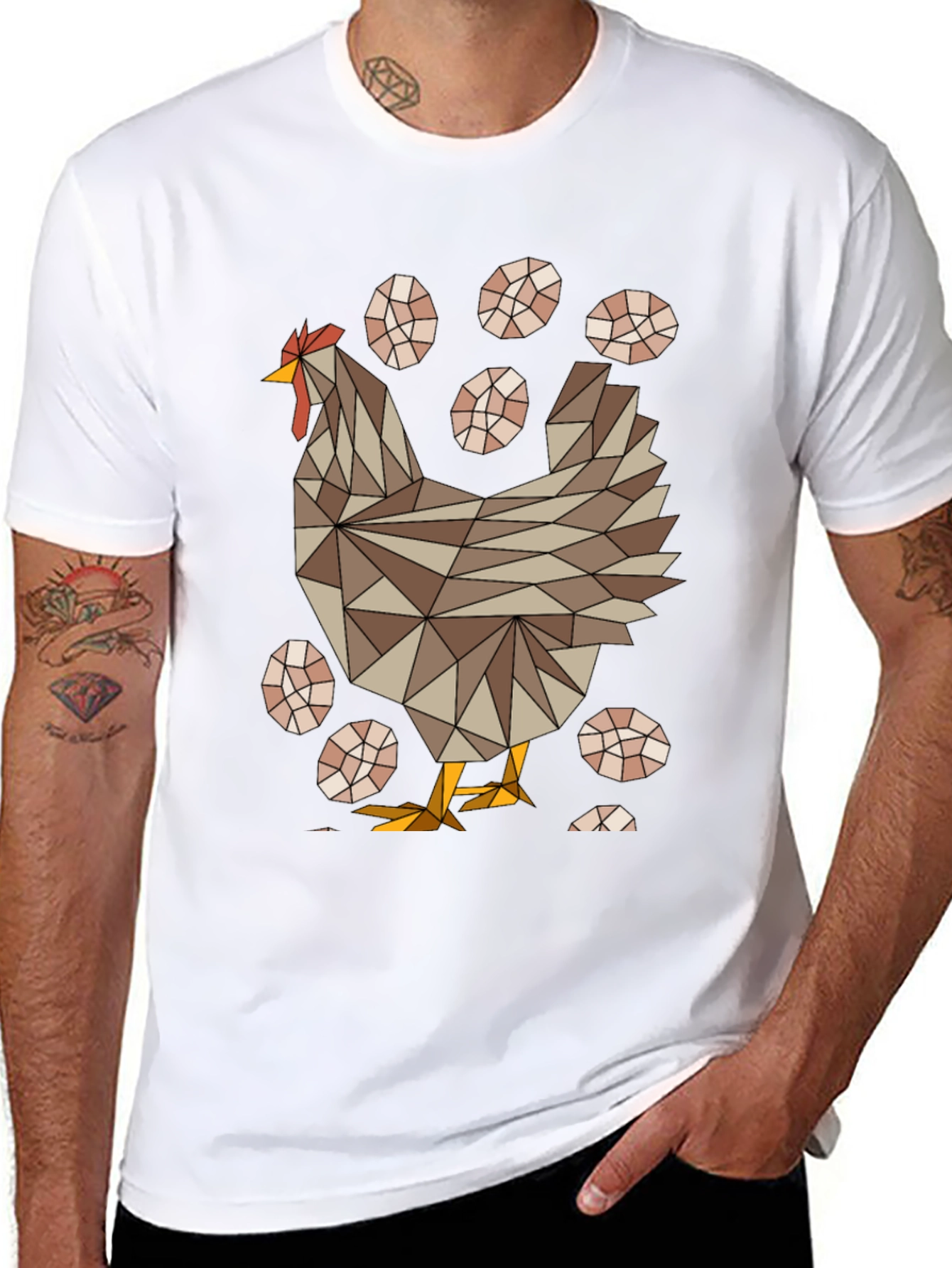 Geometric Chicken T-Shirt