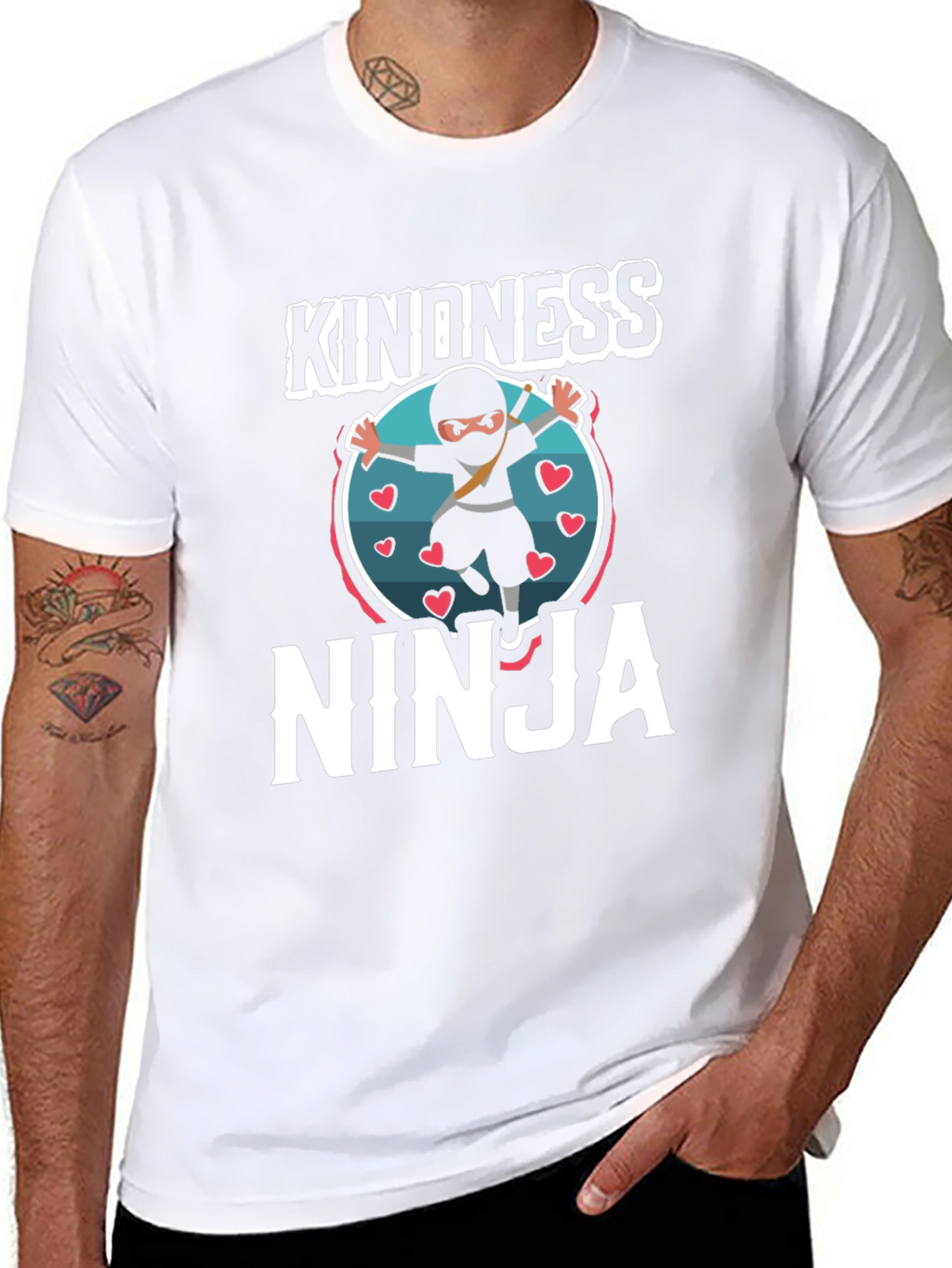 Kindness Ninja T-Shirt -  Comfortable Crew Neck Tee