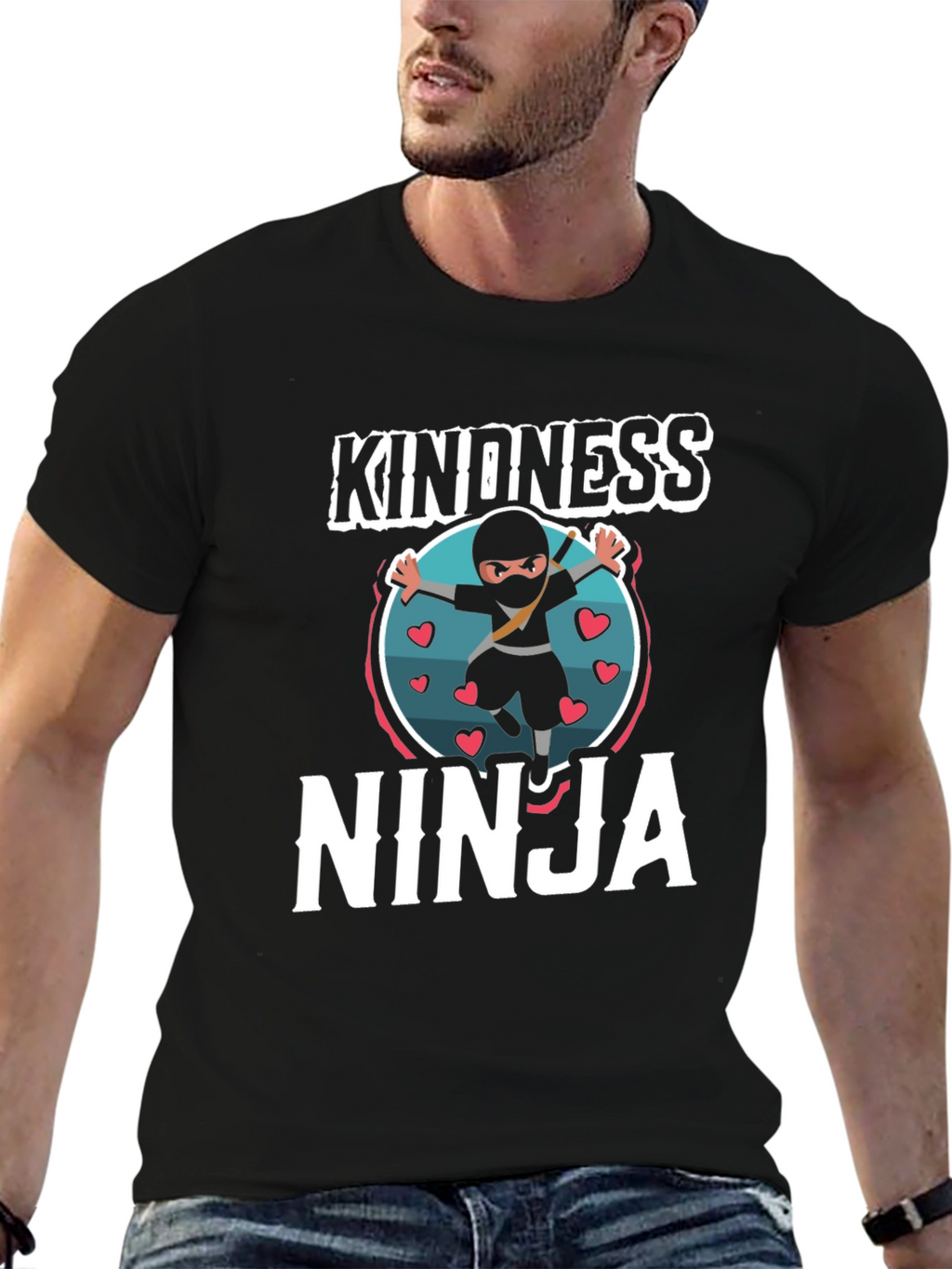 Kindness Ninja T-Shirt -  Comfortable Crew Neck Tee