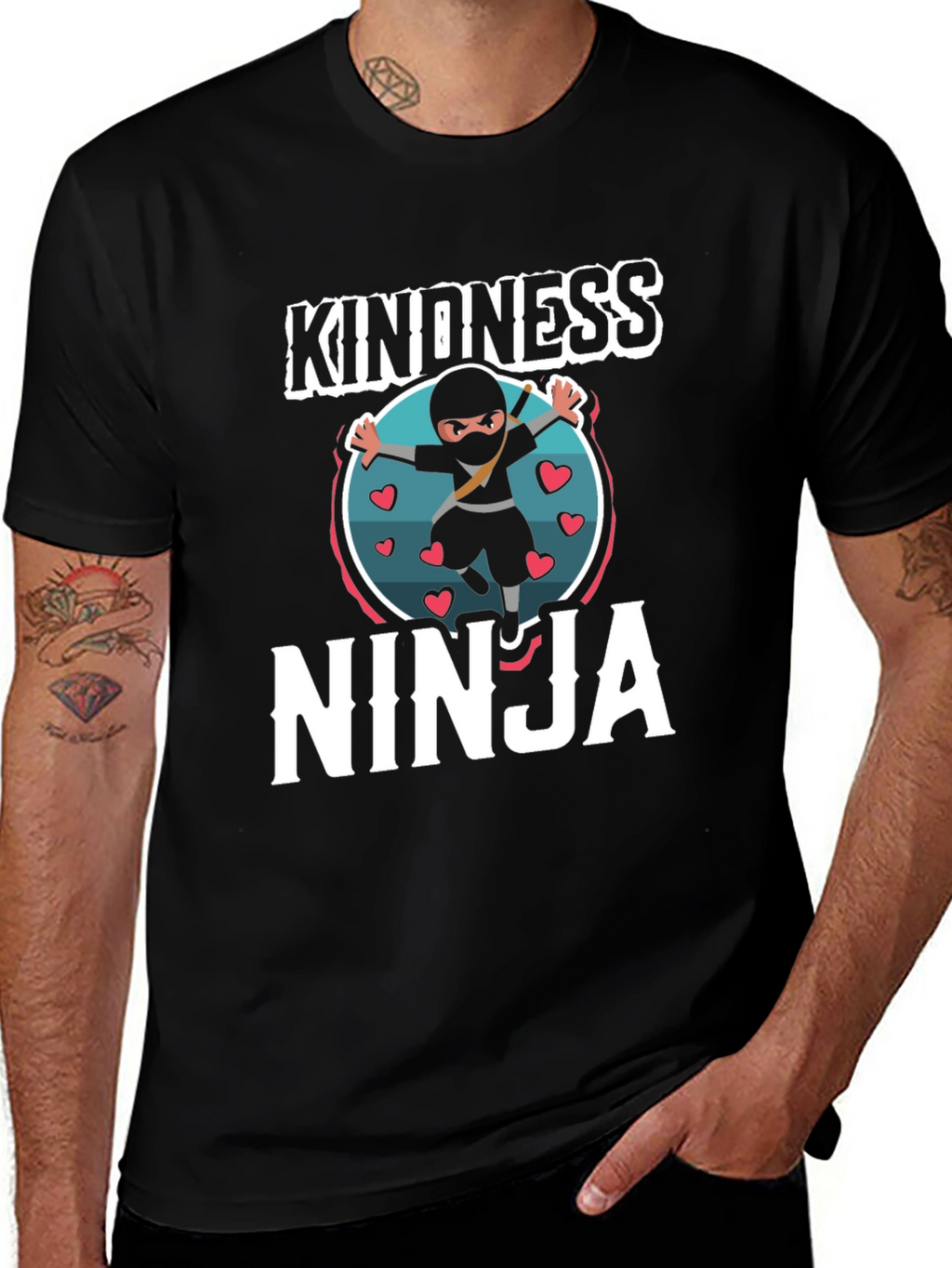 Kindness Ninja T-Shirt -  Comfortable Crew Neck Tee