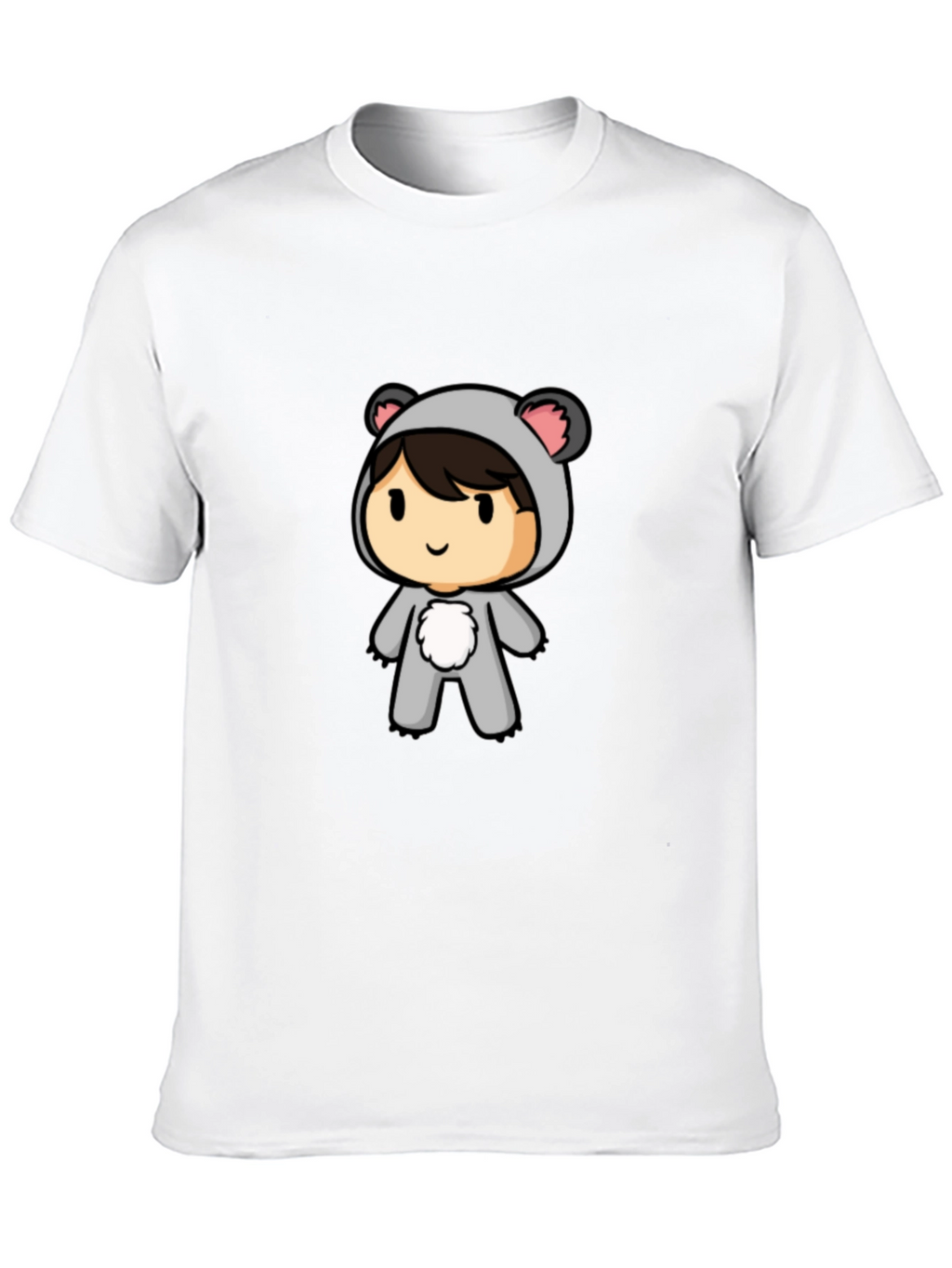 Cute Koala Cartoon Black T-Shirt