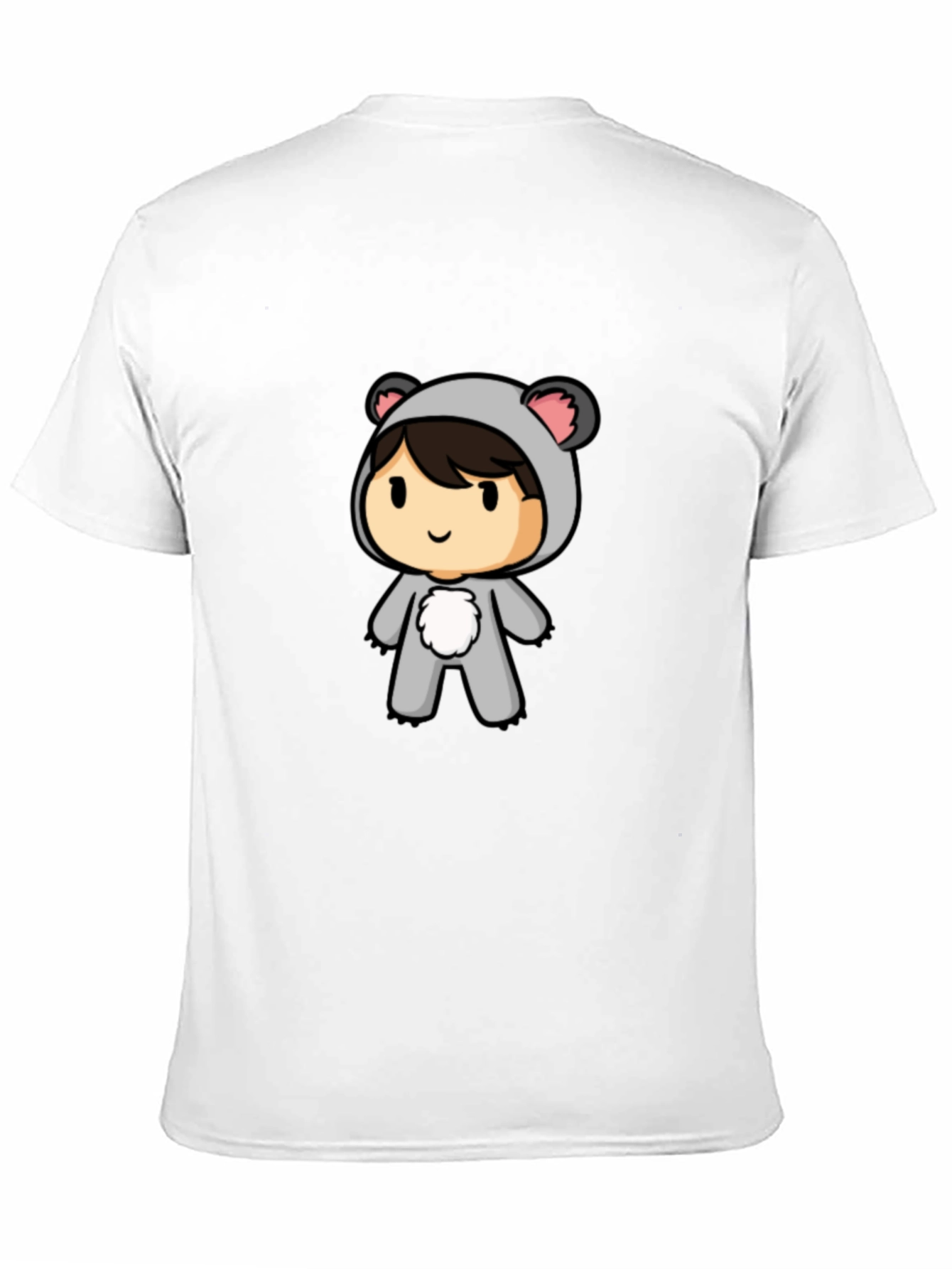 Cute Koala Cartoon Black T-Shirt