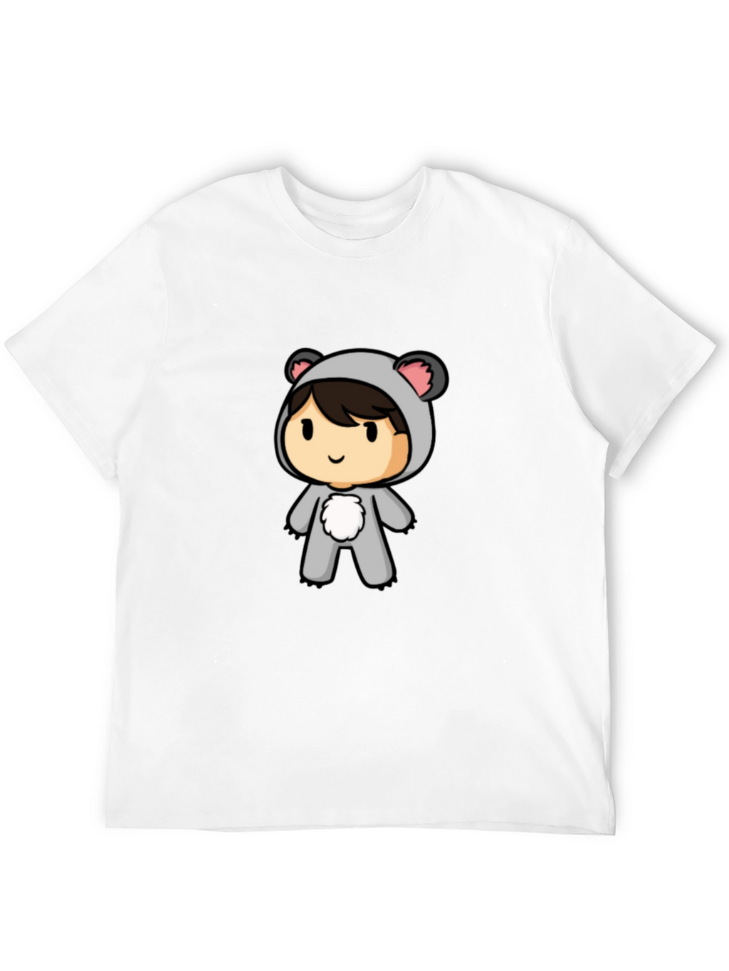 Cute Koala Cartoon Black T-Shirt