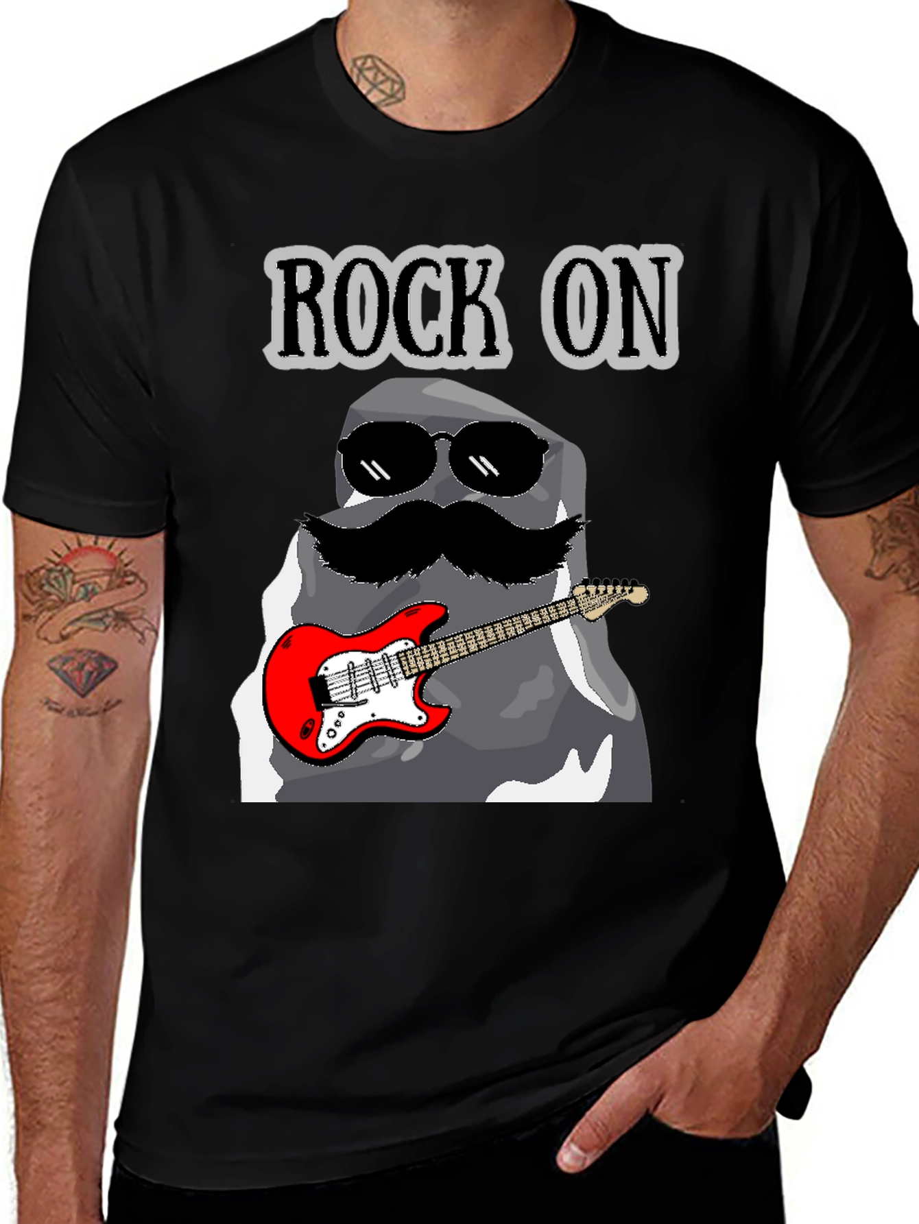 Rock On Stone Guitar T-Shirt
