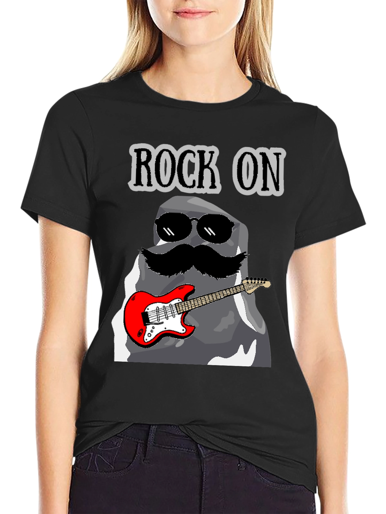 Rock On Stone Guitar T-Shirt