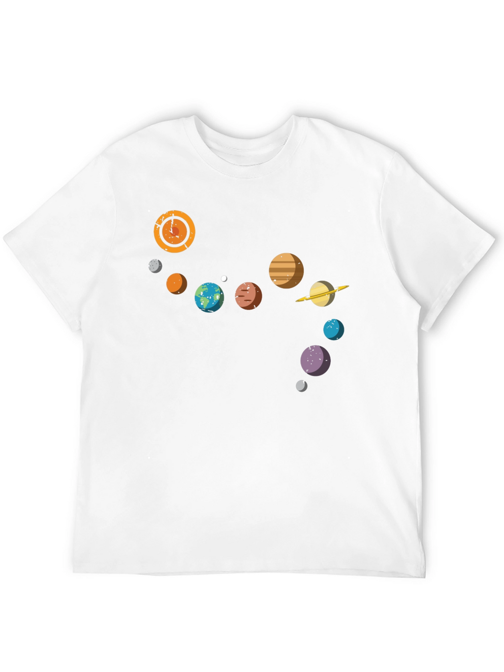 Planetary System Graphic Tee - Black Cotton T-Shirt