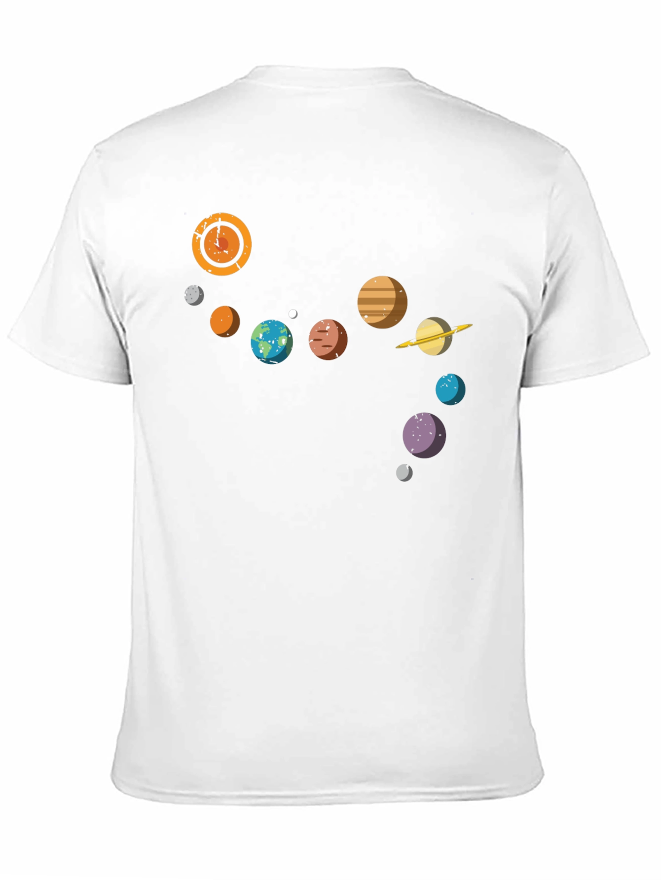 Planetary System Graphic Tee - Black Cotton T-Shirt