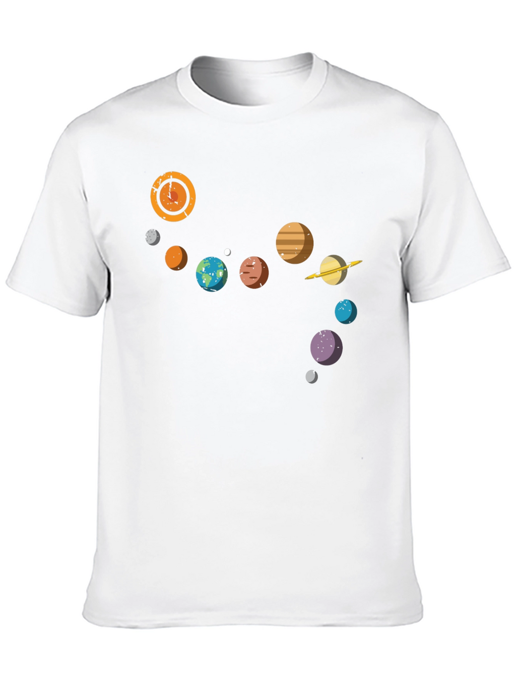 Planetary System Graphic Tee - Black Cotton T-Shirt