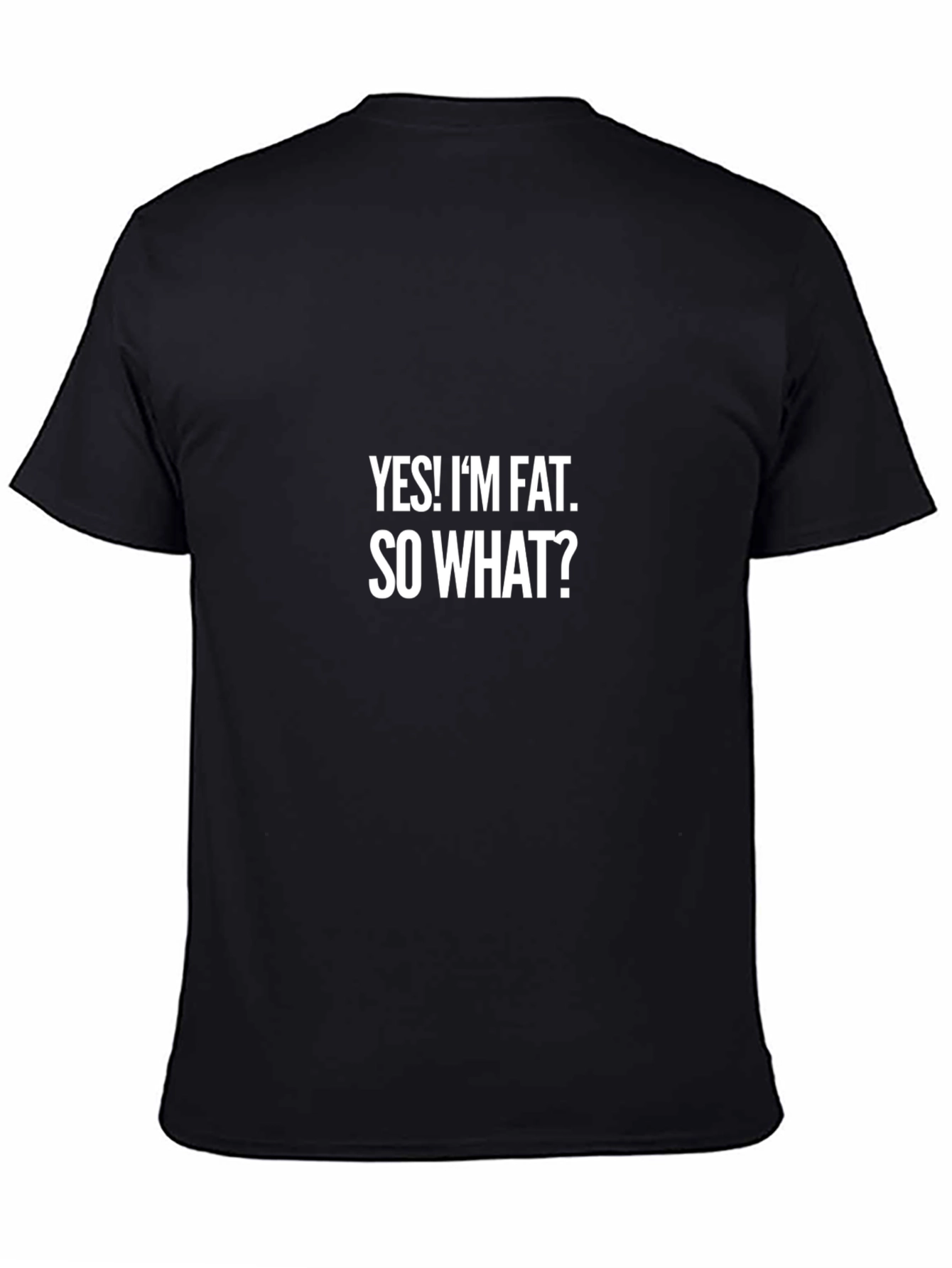 Humorous Slogan T-Shirt - YES! IM FAT. SO WHAT?