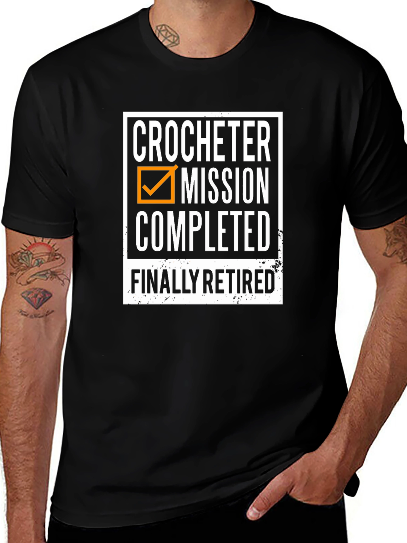 Crocheter Mission Completed Retired T-Shirt