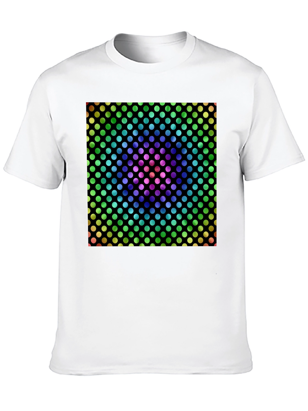 Rainbow Polka Dot Graphic Tee - Mens Black T-Shirt