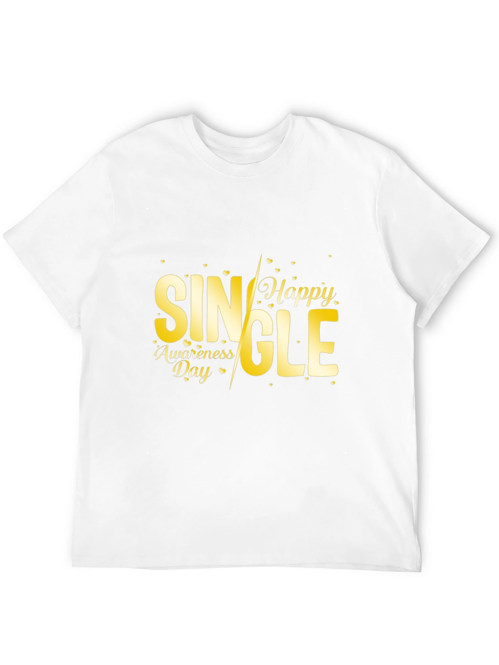 Single Awareness Day Black Graphic Tee