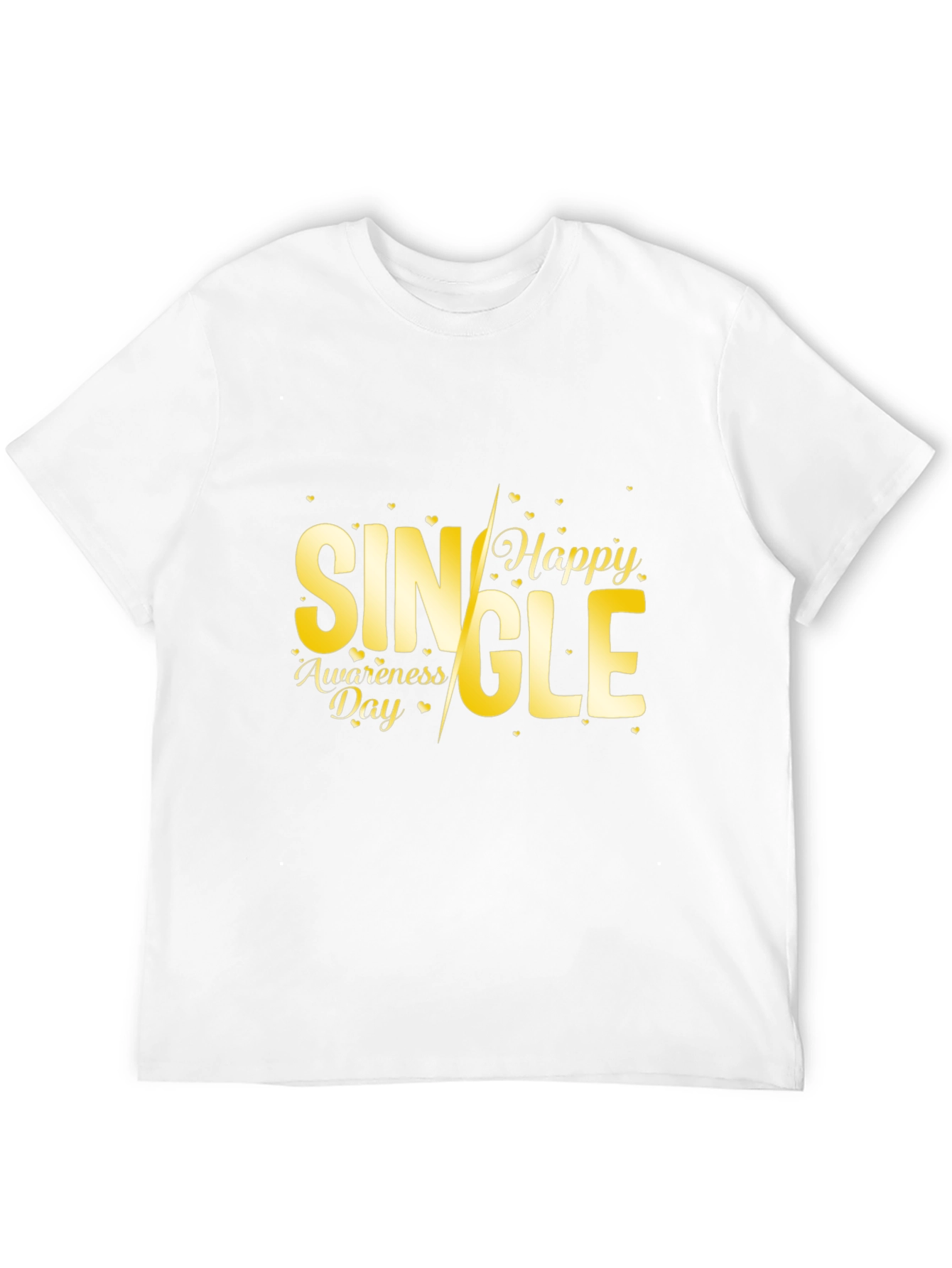 Single Awareness Day Black Graphic Tee