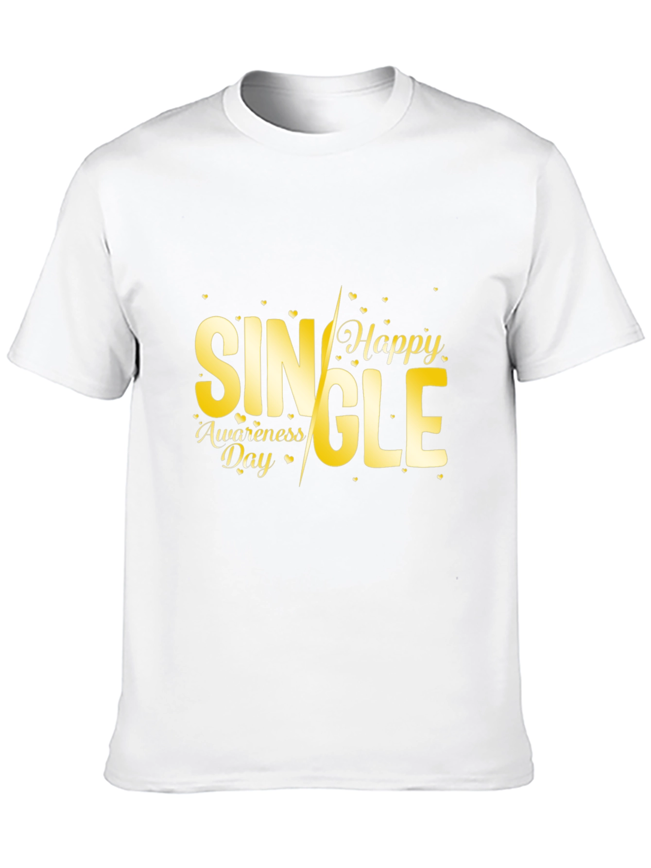 Single Awareness Day Black Graphic Tee