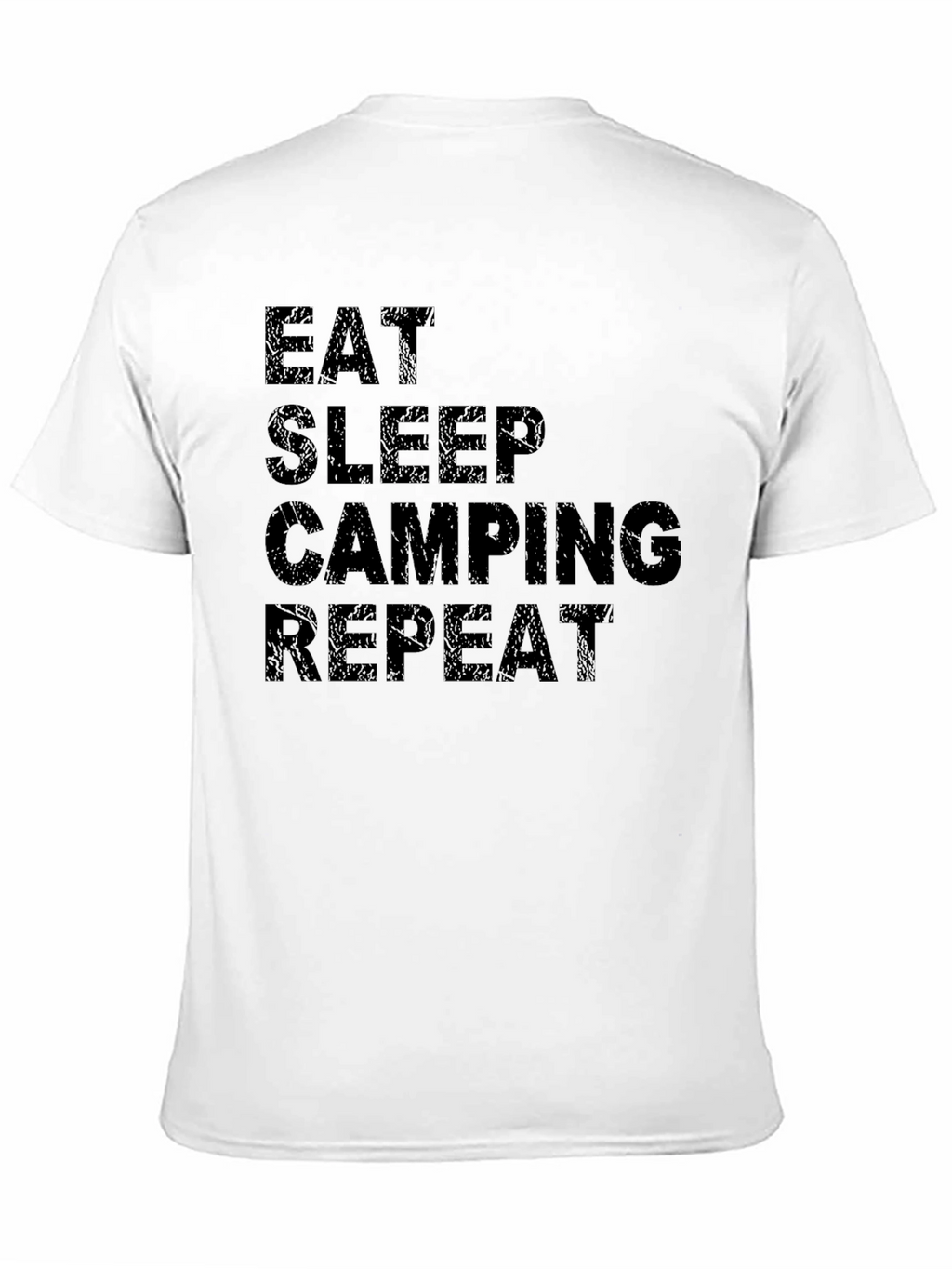 Eat Sleep Camping Repeat Black T-Shirt