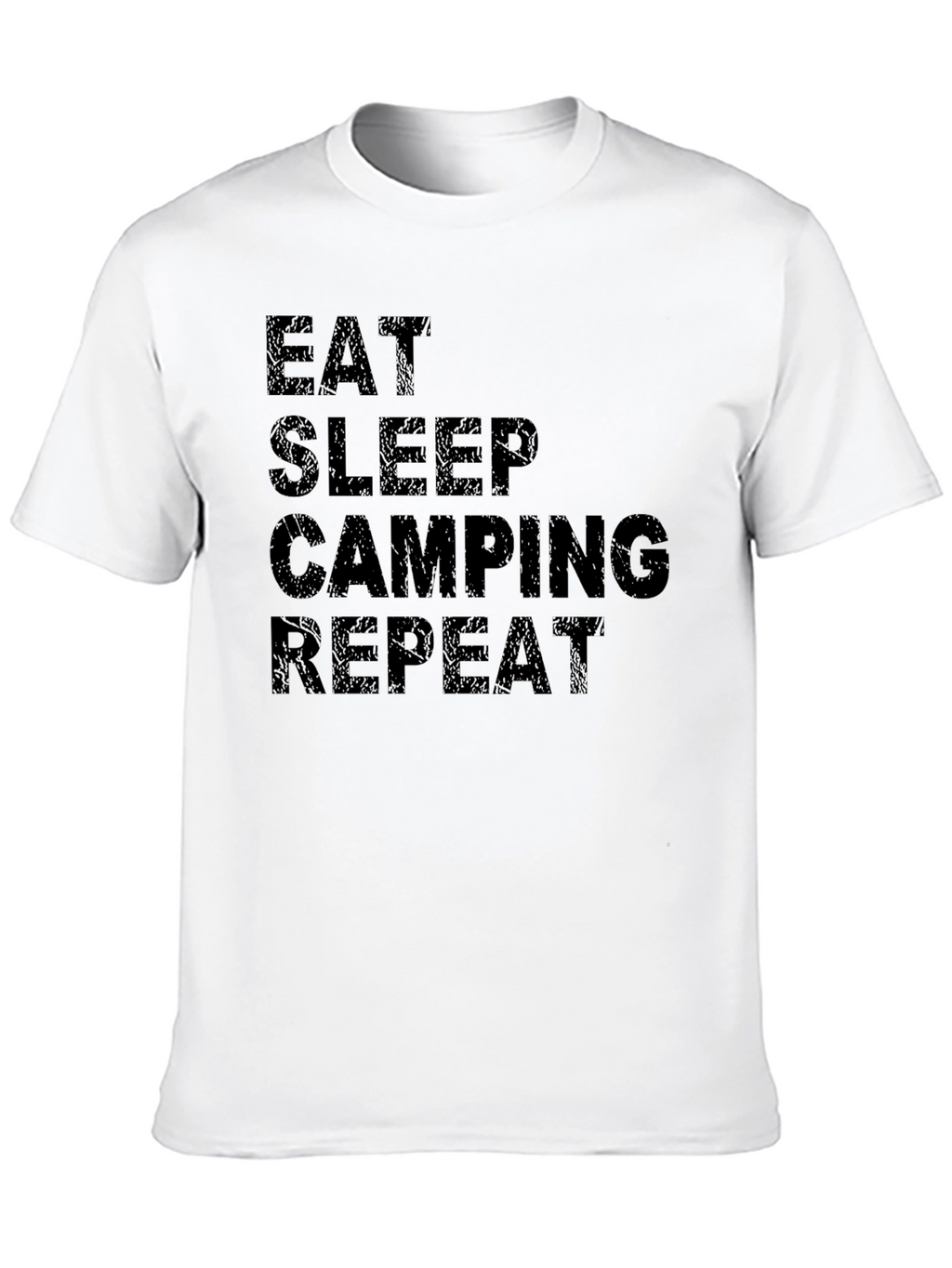 Eat Sleep Camping Repeat Black T-Shirt