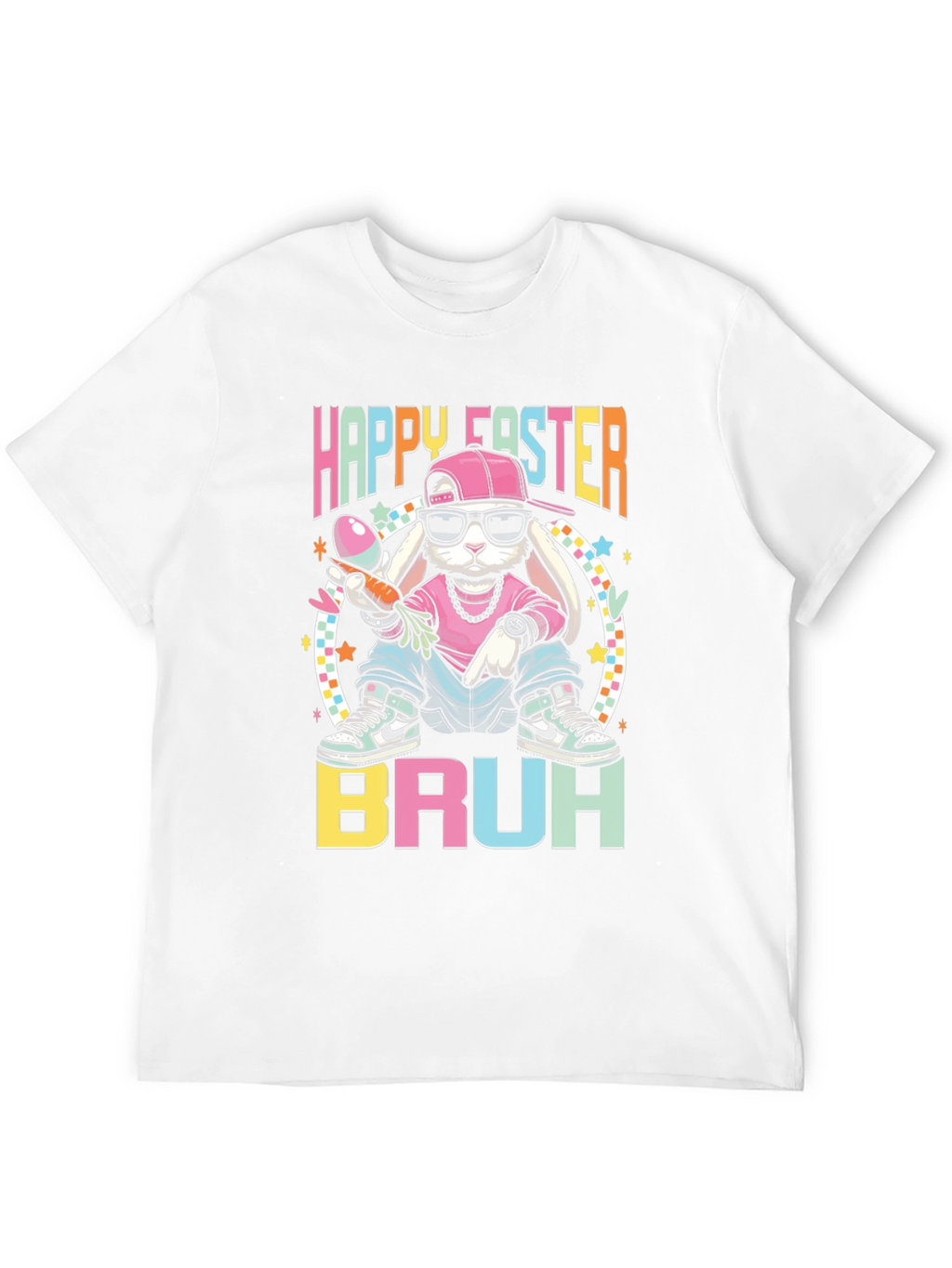 Happy Easter Bruh Funny Bunny T-Shirt