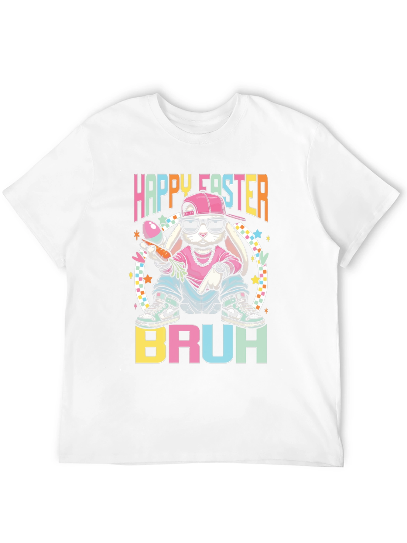 Happy Easter Bruh Funny Bunny T-Shirt
