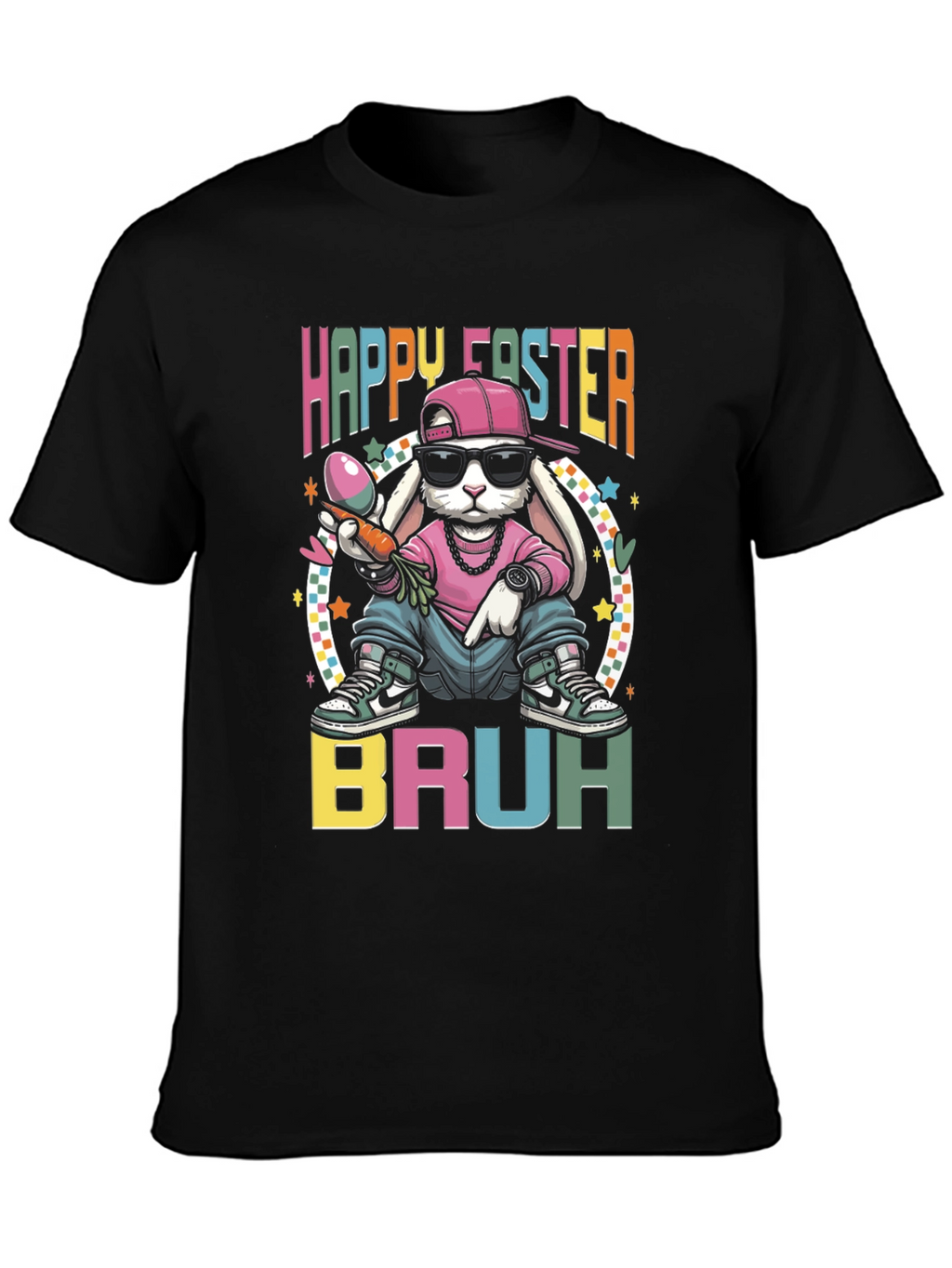 Happy Easter Bruh Funny Bunny T-Shirt
