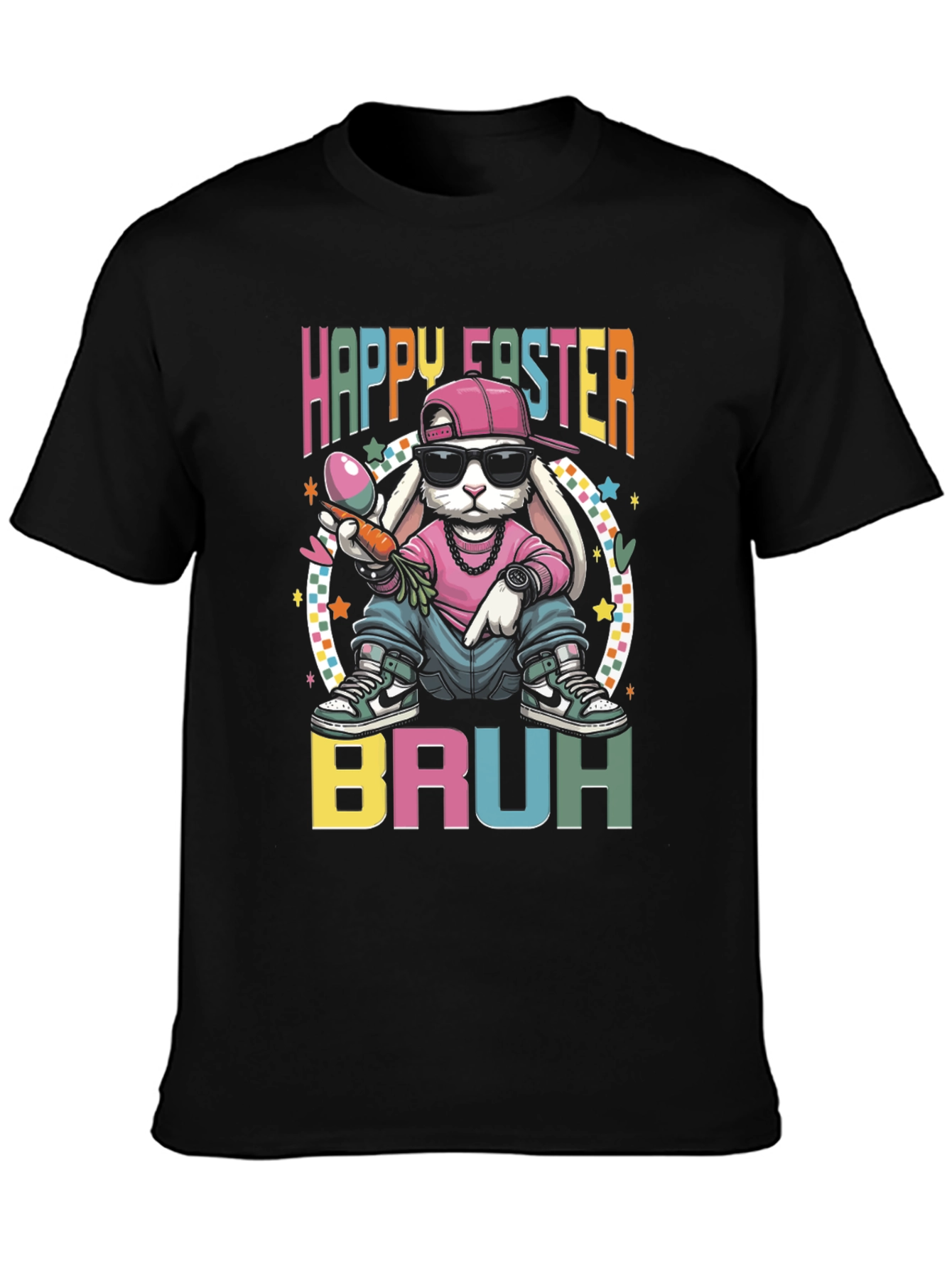 Happy Easter Bruh Funny Bunny T-Shirt