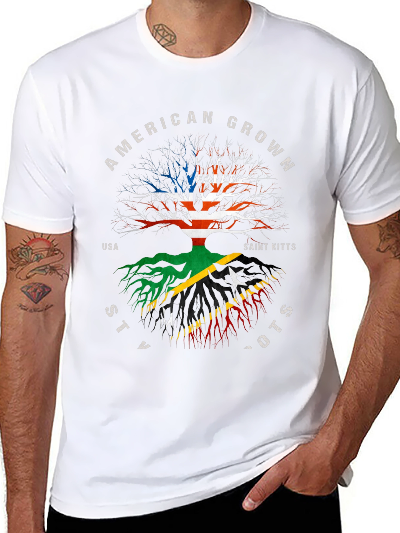 American Grown St Kitts Roots T-Shirt